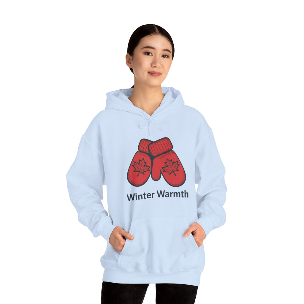 Winter Warmth Hoodie — Red Maple Mittens Cozy Winter Sweatshirt