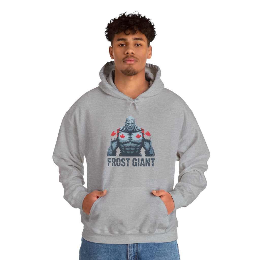 Frost Giant Hoodie — Canadian Maple Chest Winter Monster Sweatshirt