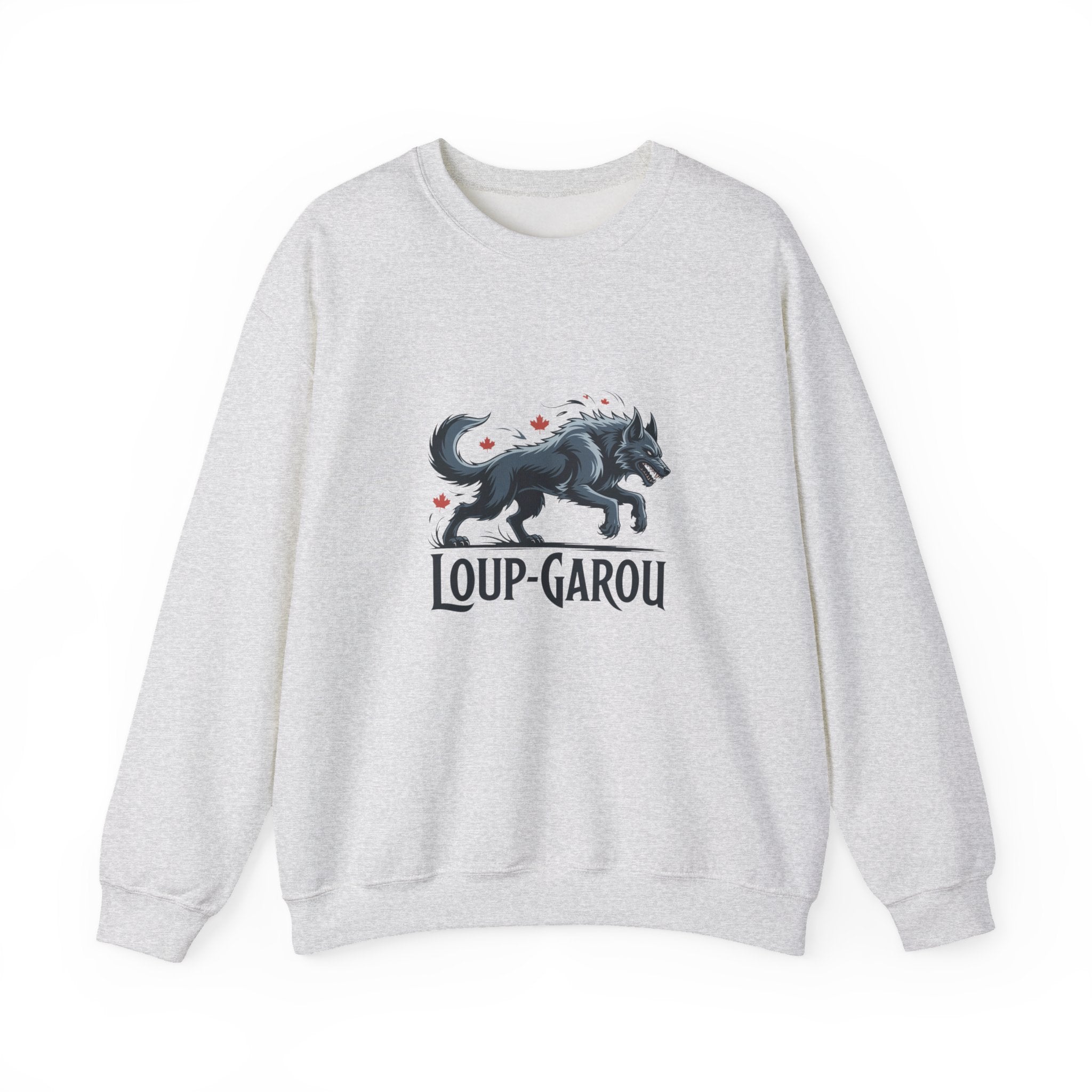 Loup-Garou Werewolf Crewneck Sweatshirt – Gothic Moonlit Wolf Pullover