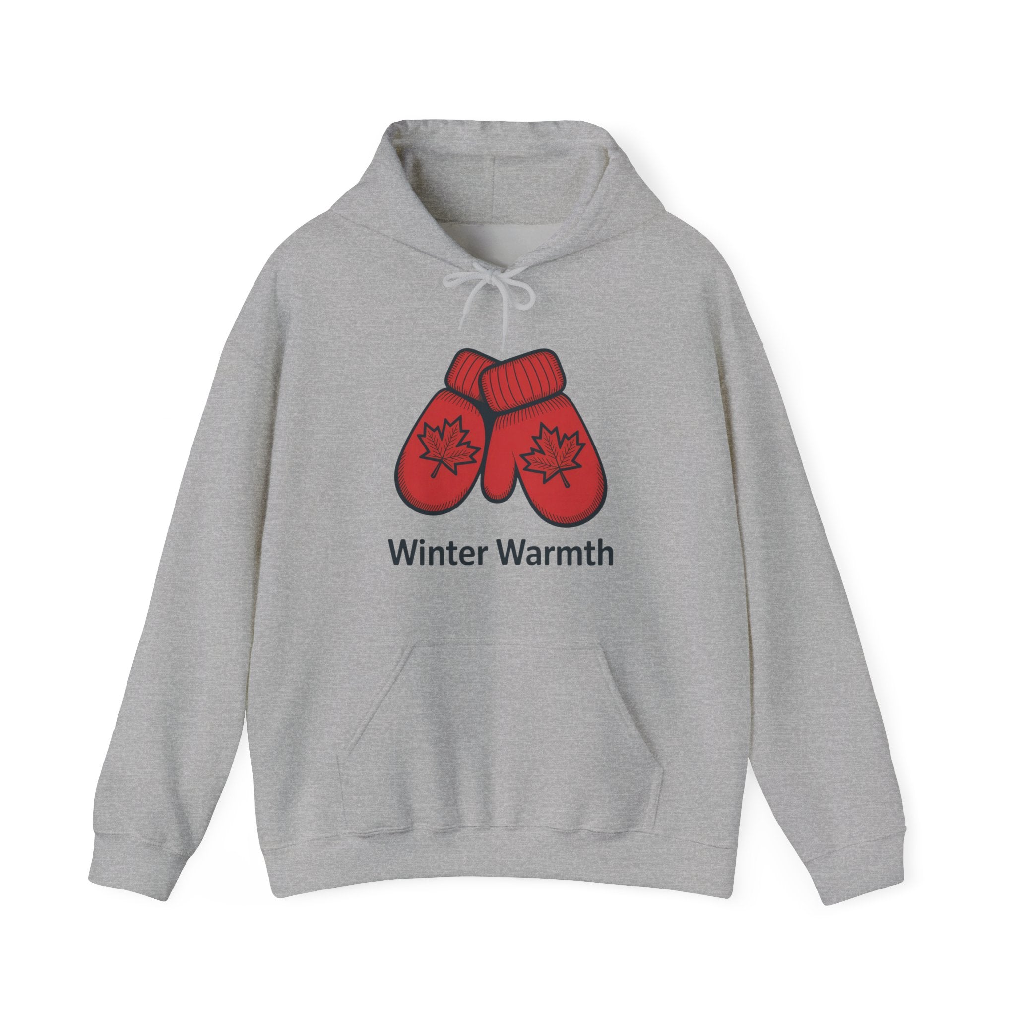 Winter Warmth Hoodie — Red Maple Mittens Cozy Winter Sweatshirt