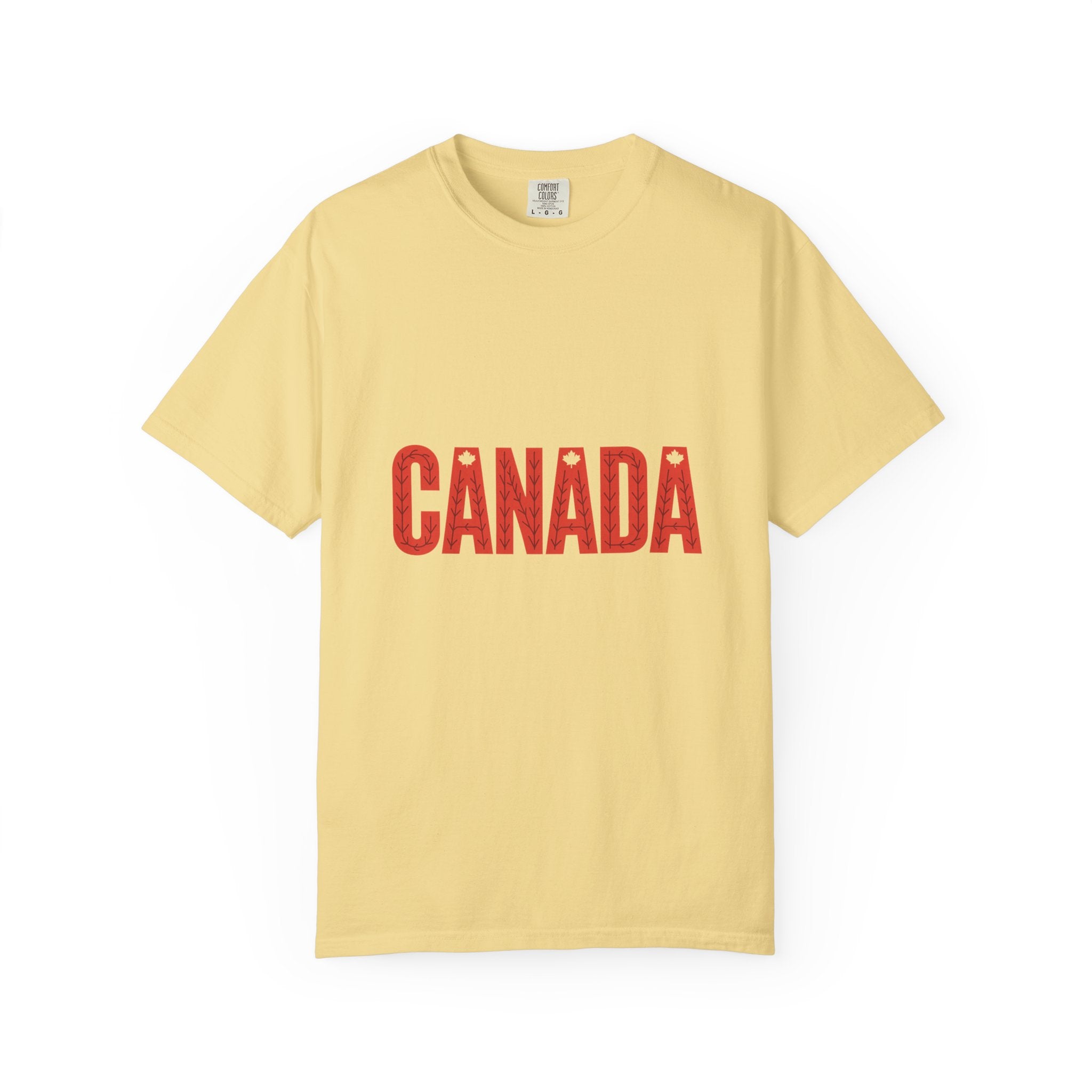 Canada Vintage-Style Graphic T-Shirt — Distressed Maple Lettering