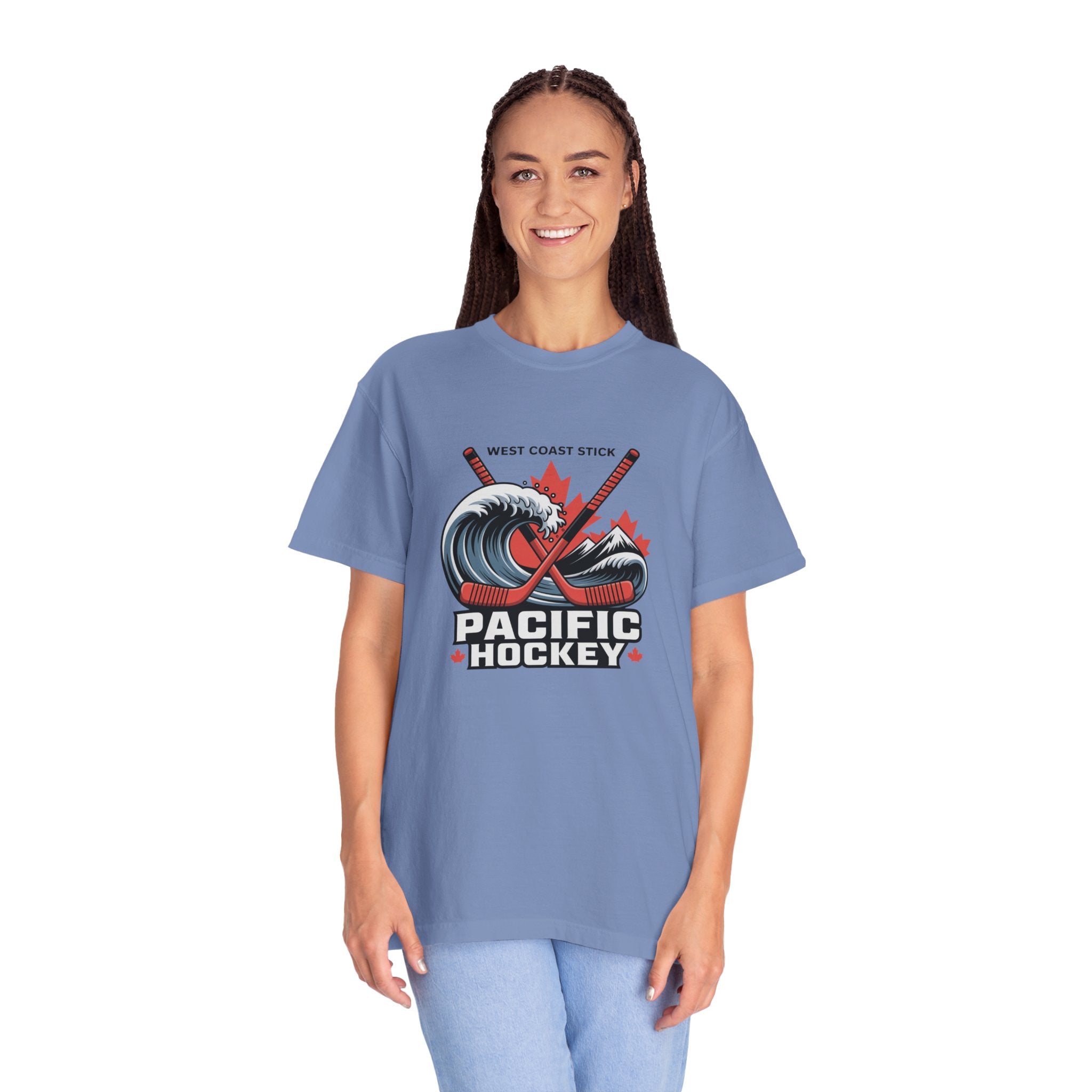 Pacific Hockey T‑Shirt — West Coast Wave & Maple Leafs Hockey Tee