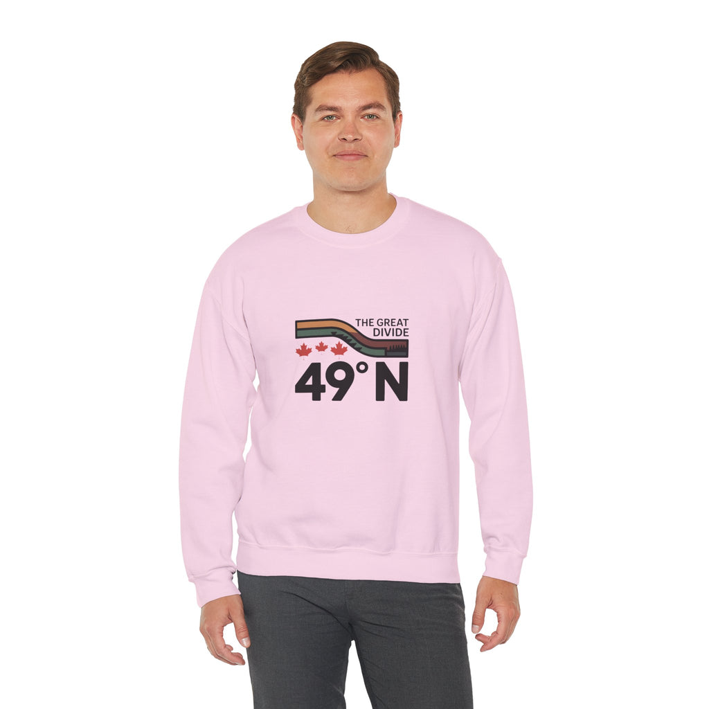 49N The Great Divide Sweatshirt — Canadian Border Graphic Crewneck