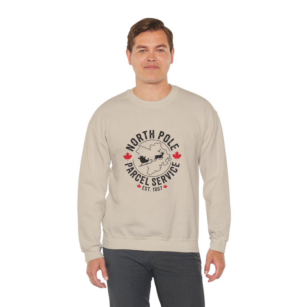 "North Pole Parcel Service" Crewneck Holiday Sweatshirt