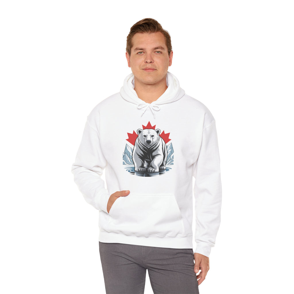 Polar Bear Maple Hoodie – Canadian Pride Winter Pullover