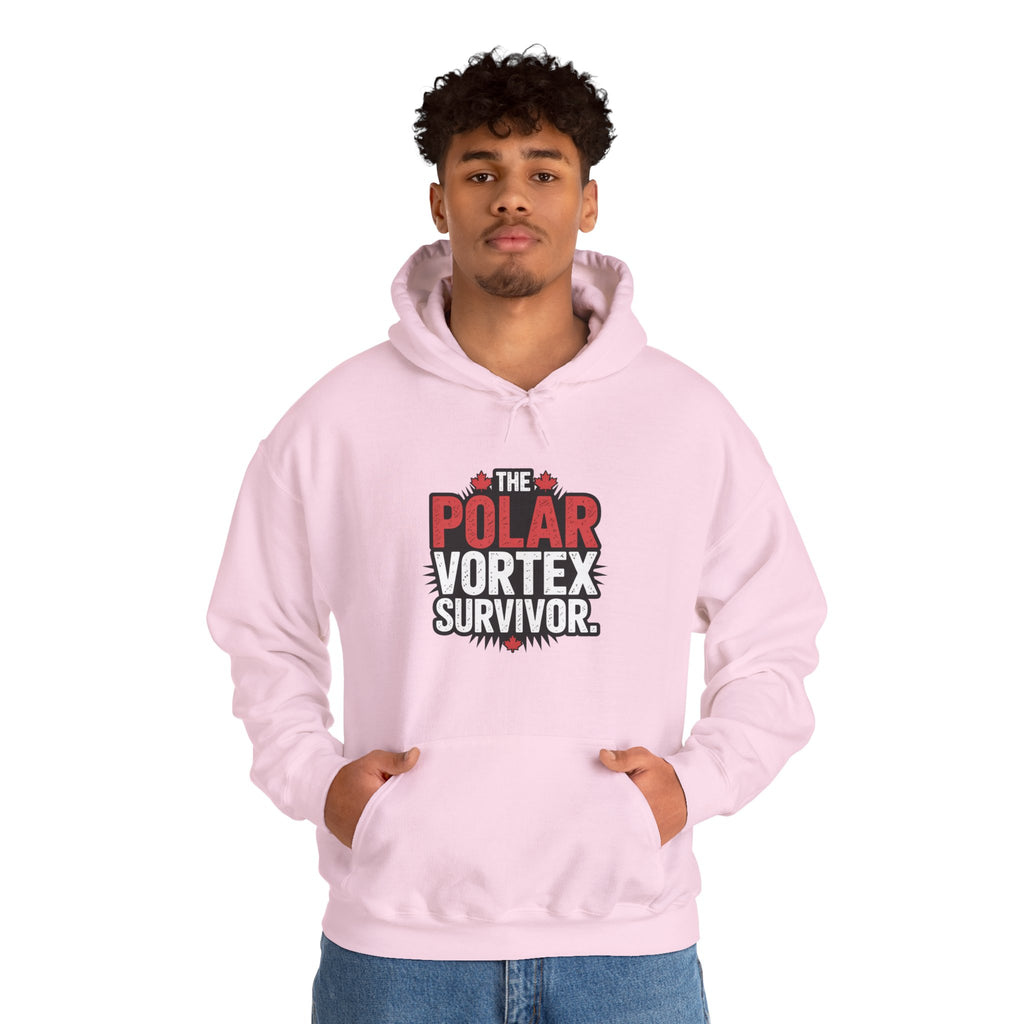Polar Vortex Survivor Hoodie — Funny Cold Weather Sweatshirt