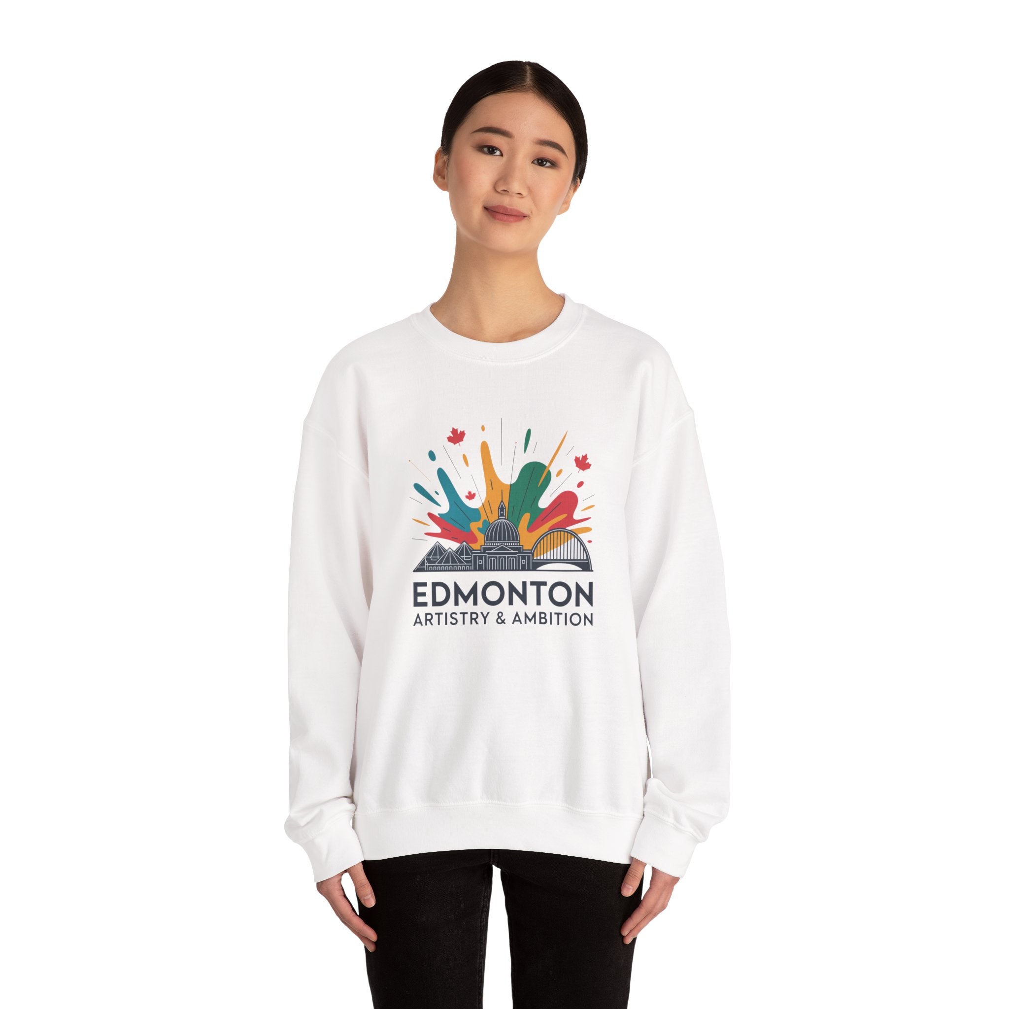 Edmonton Artistry & Ambition Crewneck Sweatshirt — City Arts Graphic Pullover