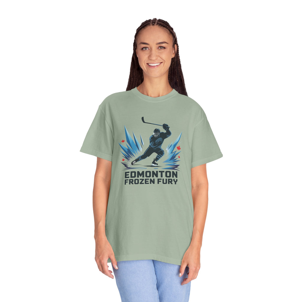 Edmonton Frozen Fury Hockey T-Shirt — Men's Ice Hockey Graphic Tee