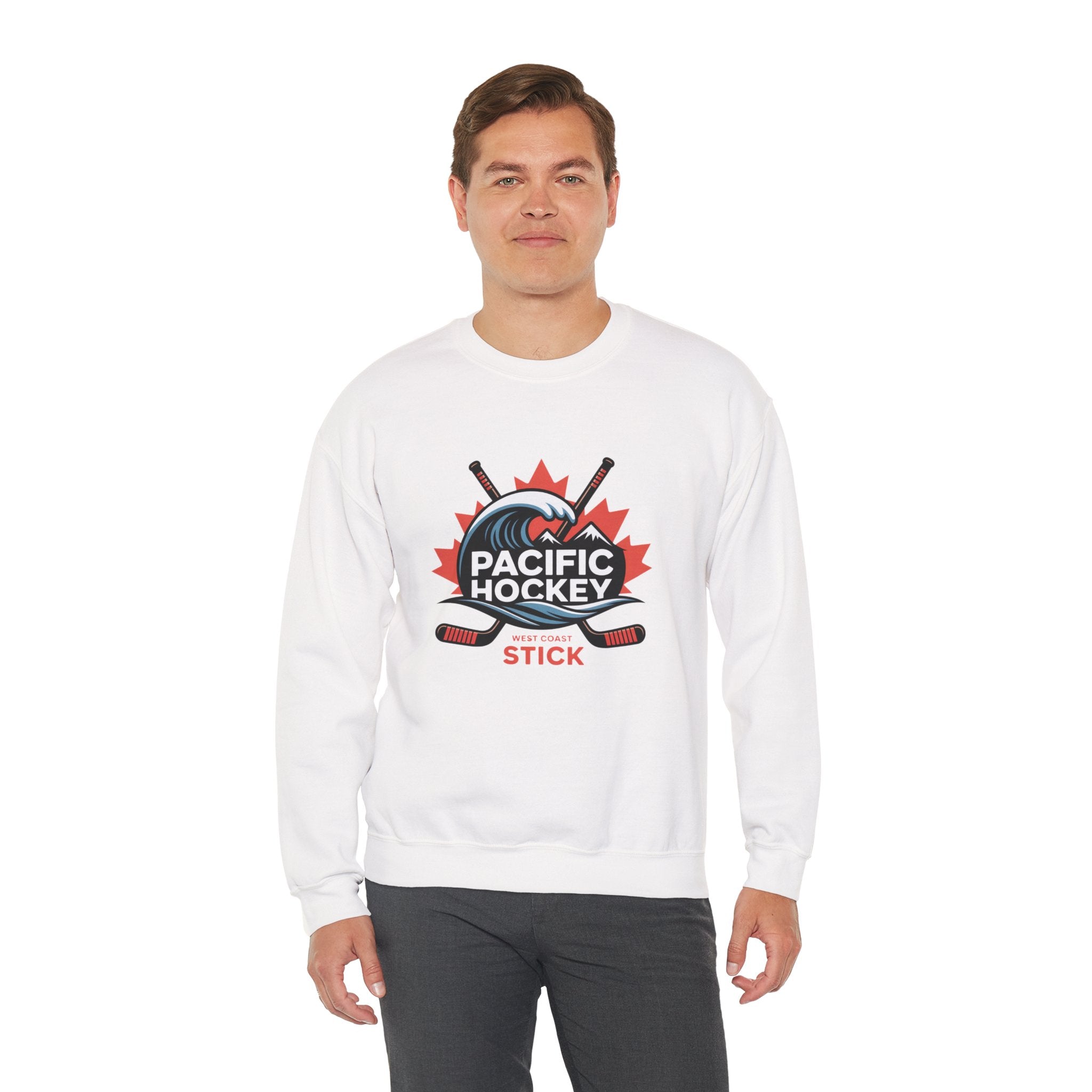 Pacific Hockey Crewneck Sweatshirt – Vintage Hockey Logo Pullover