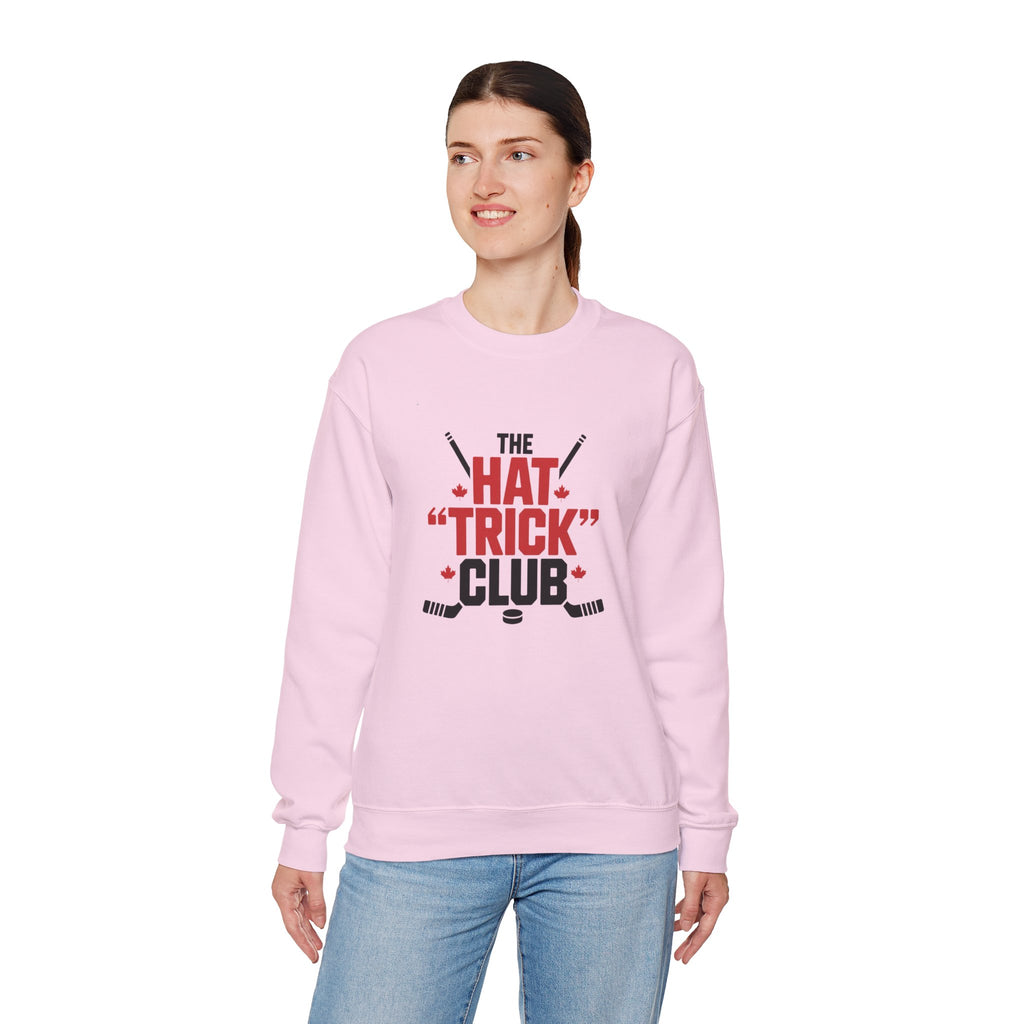 Hockey "Hat Trick" Club Crewneck Sweatshirt — Funny Hockey Player Gift