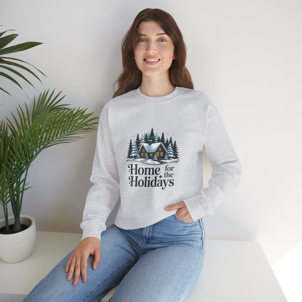 Home for the Holidays Sweatshirt — Cozy Winter Cabin Christmas Crewneck
