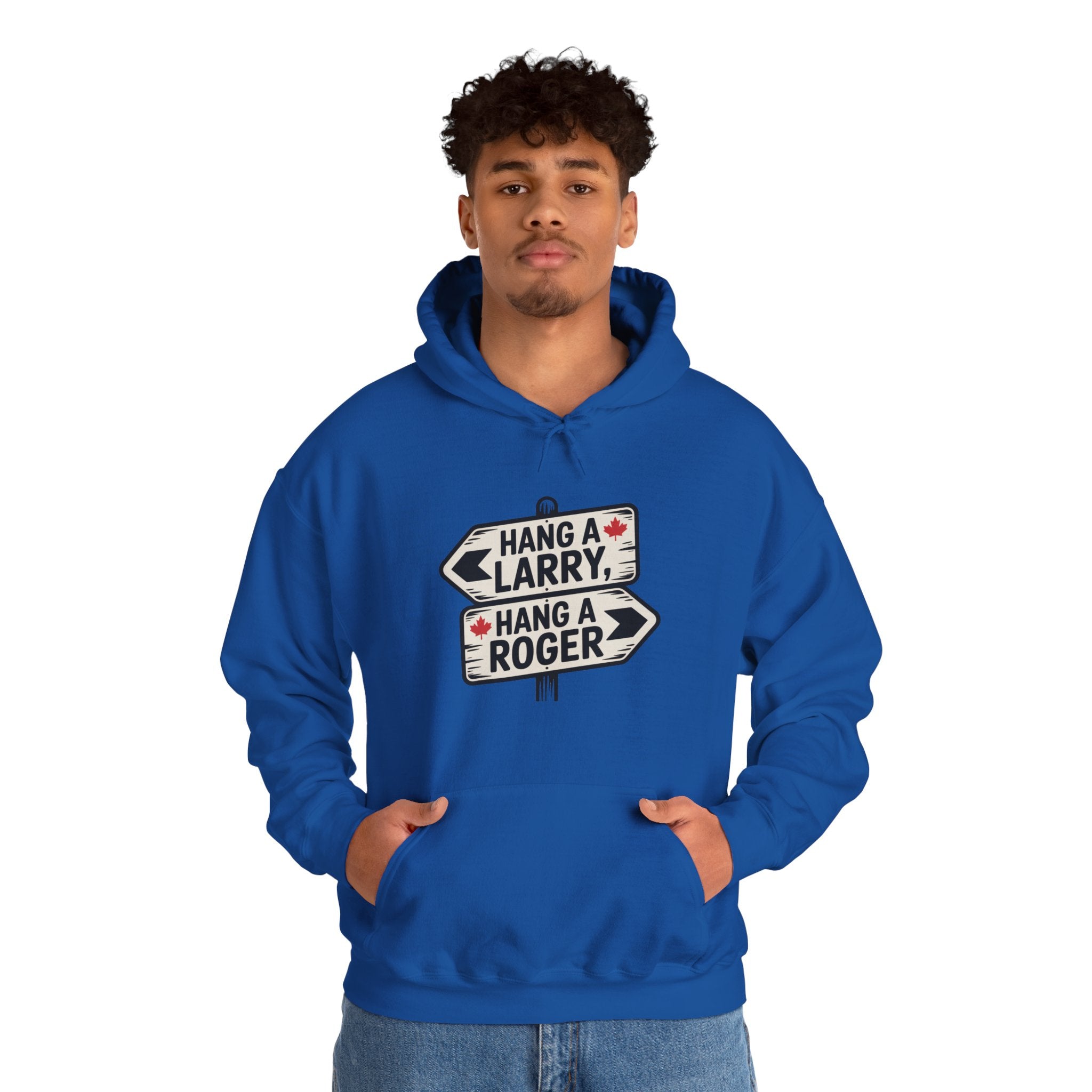 'Hang a Larry / Hang a Roger' Road Sign Graphic Hoodie