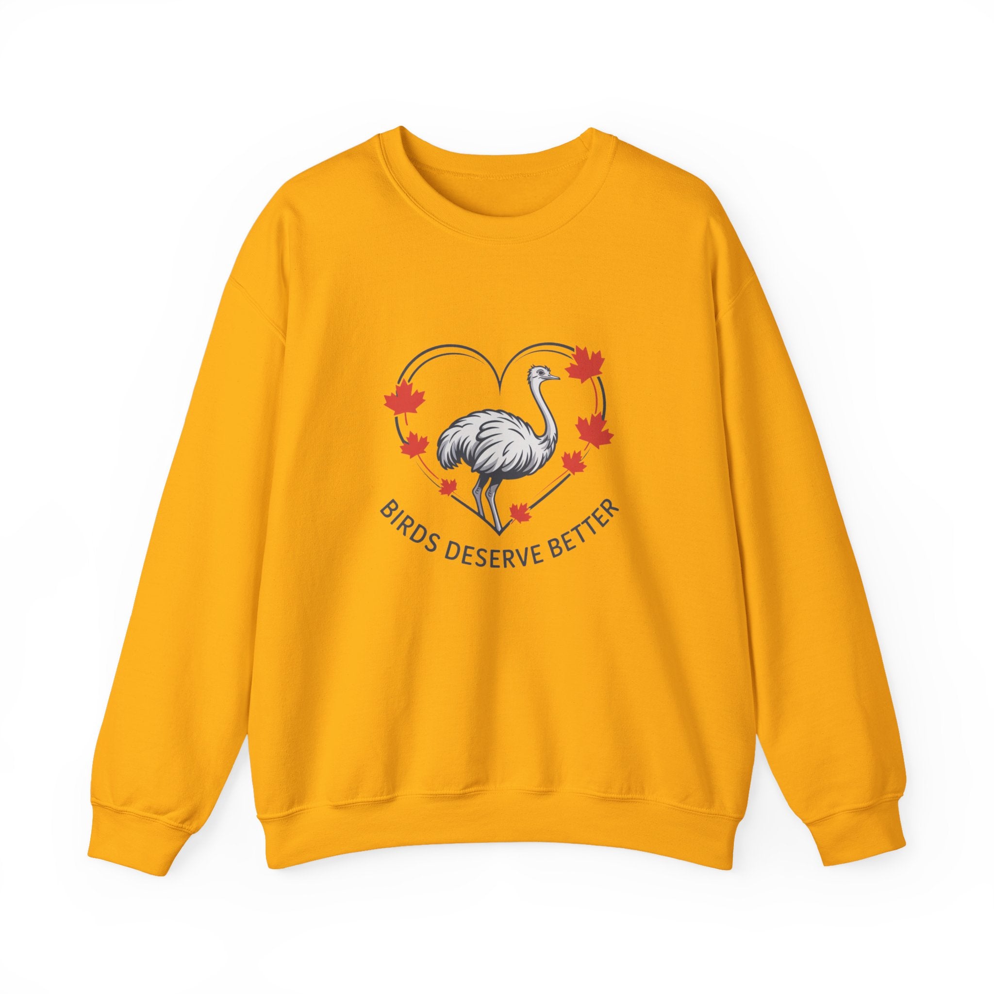 'Birds Deserve Better' Flamingo Heart Crewneck Sweatshirt