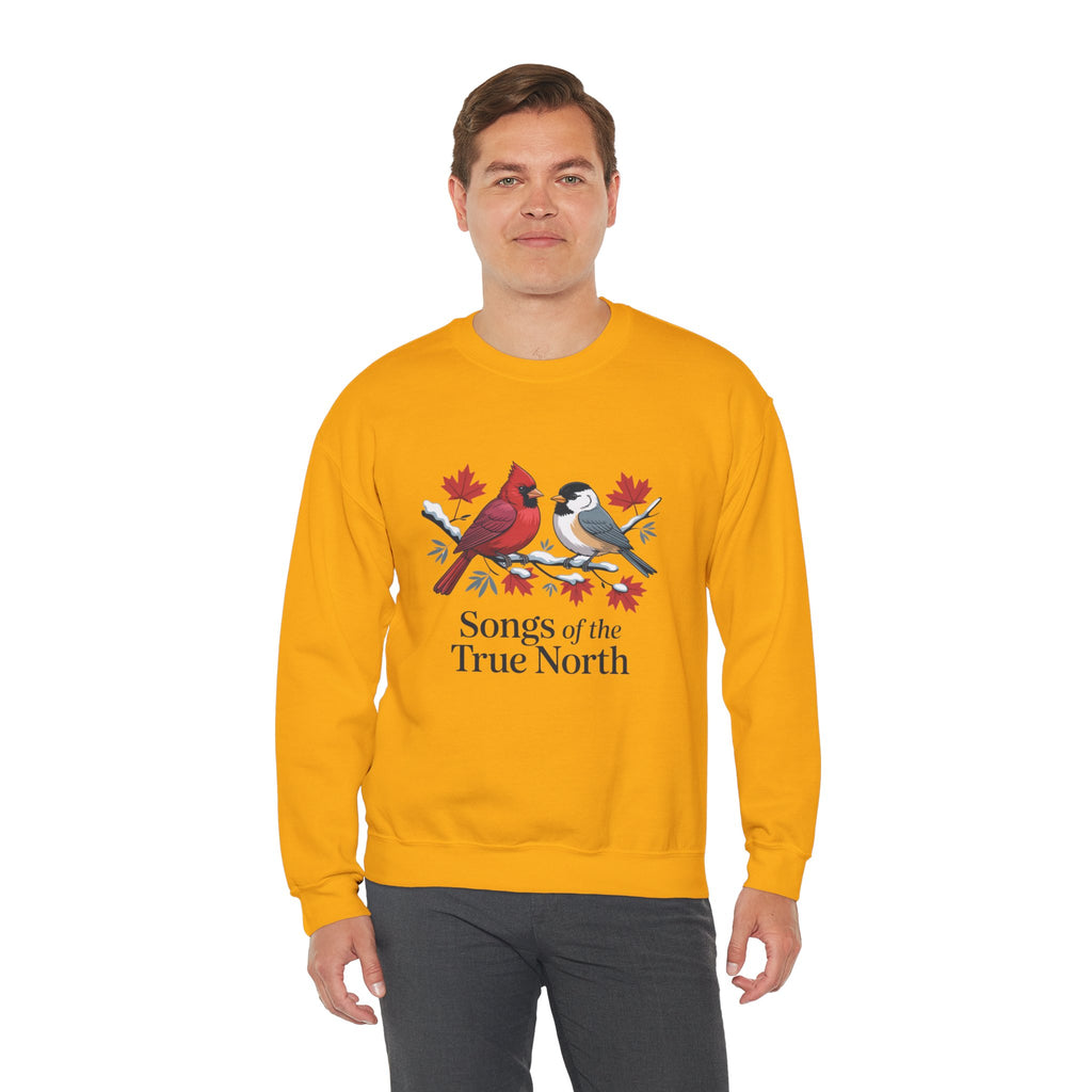 "Songs of the True North" Cardinal & Chickadee Canadian Crewneck Sweatshirt