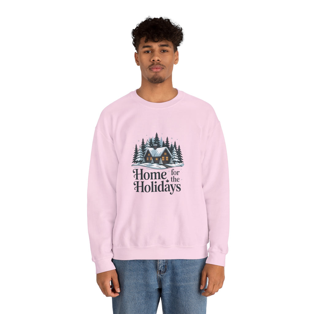 Home for the Holidays Sweatshirt — Cozy Winter Cabin Christmas Crewneck