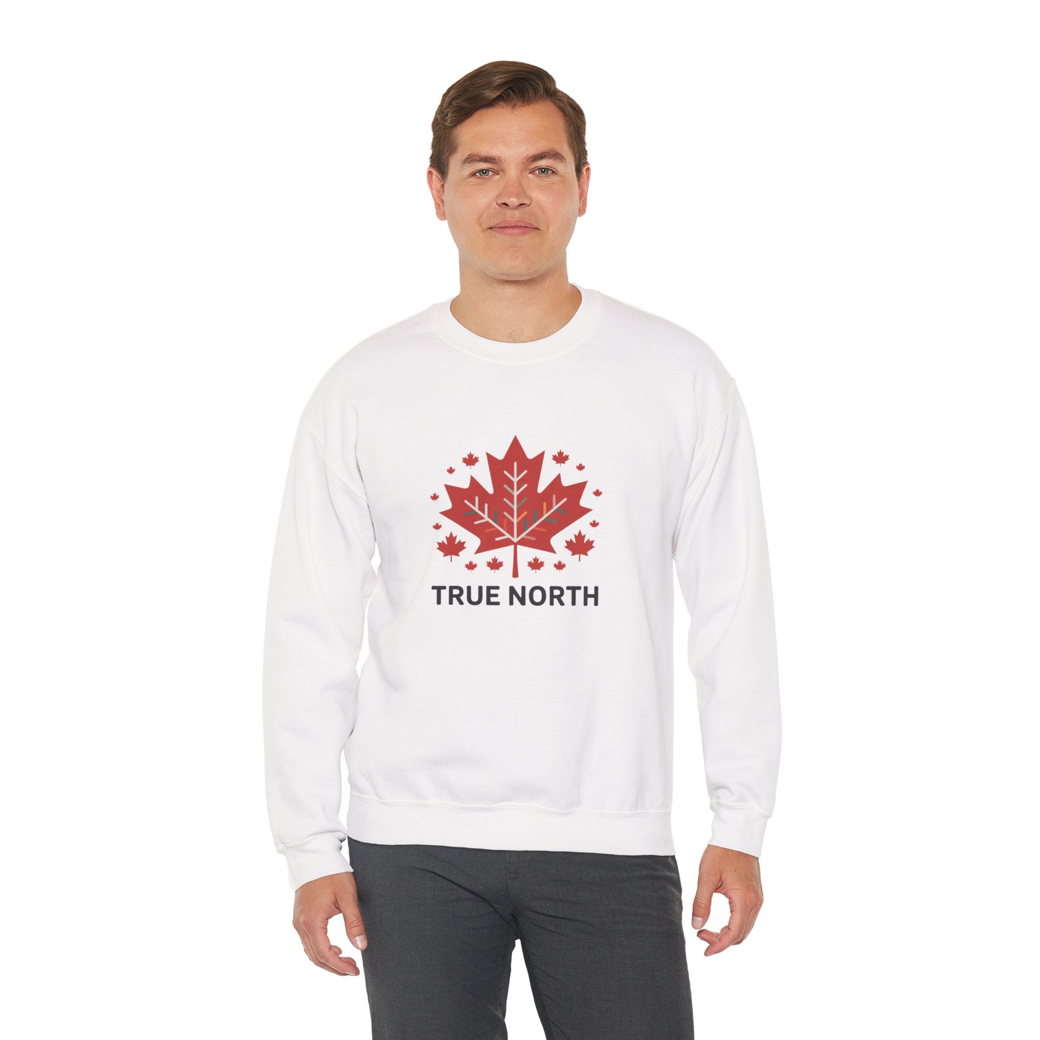 Crewneck Sweatshirt — True North Maple Leaf Graphic