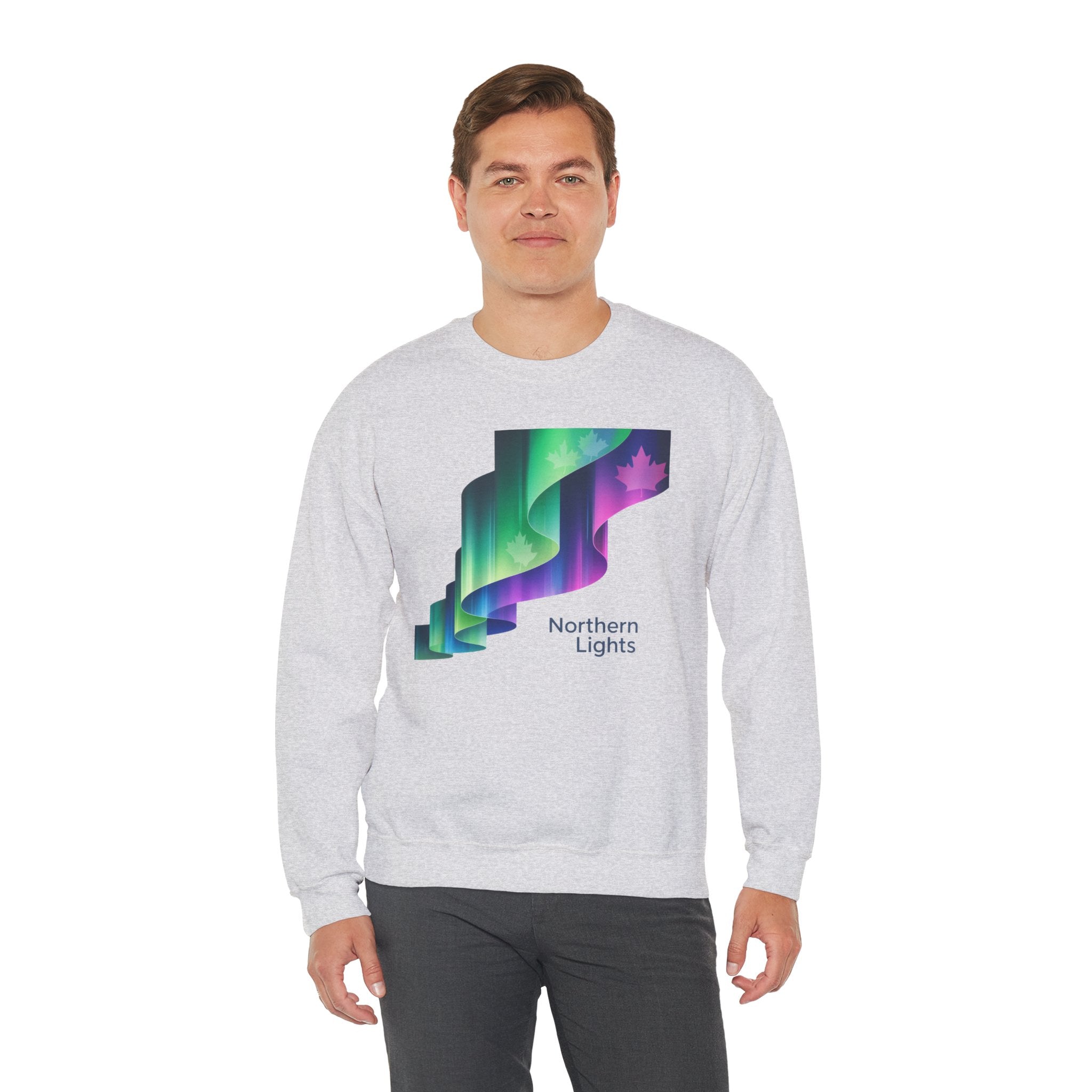 Northern Lights Crewneck Sweatshirt — Aurora Graphic Pullover