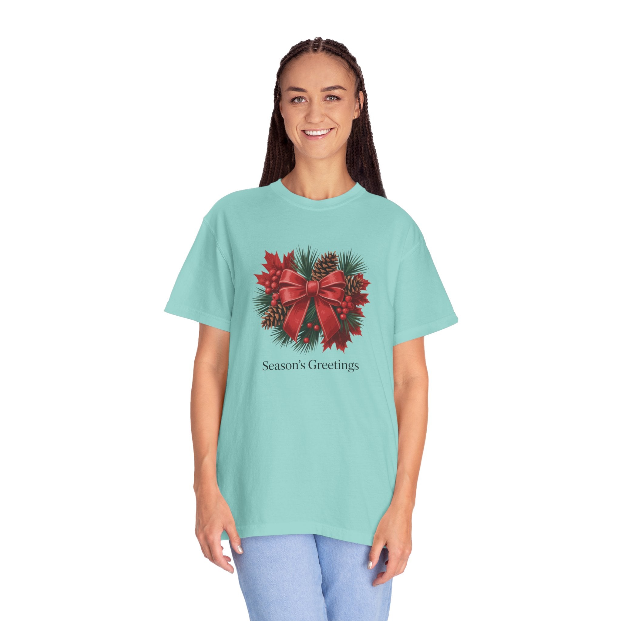 Season's Greetings Christmas Wreath T-Shirt
