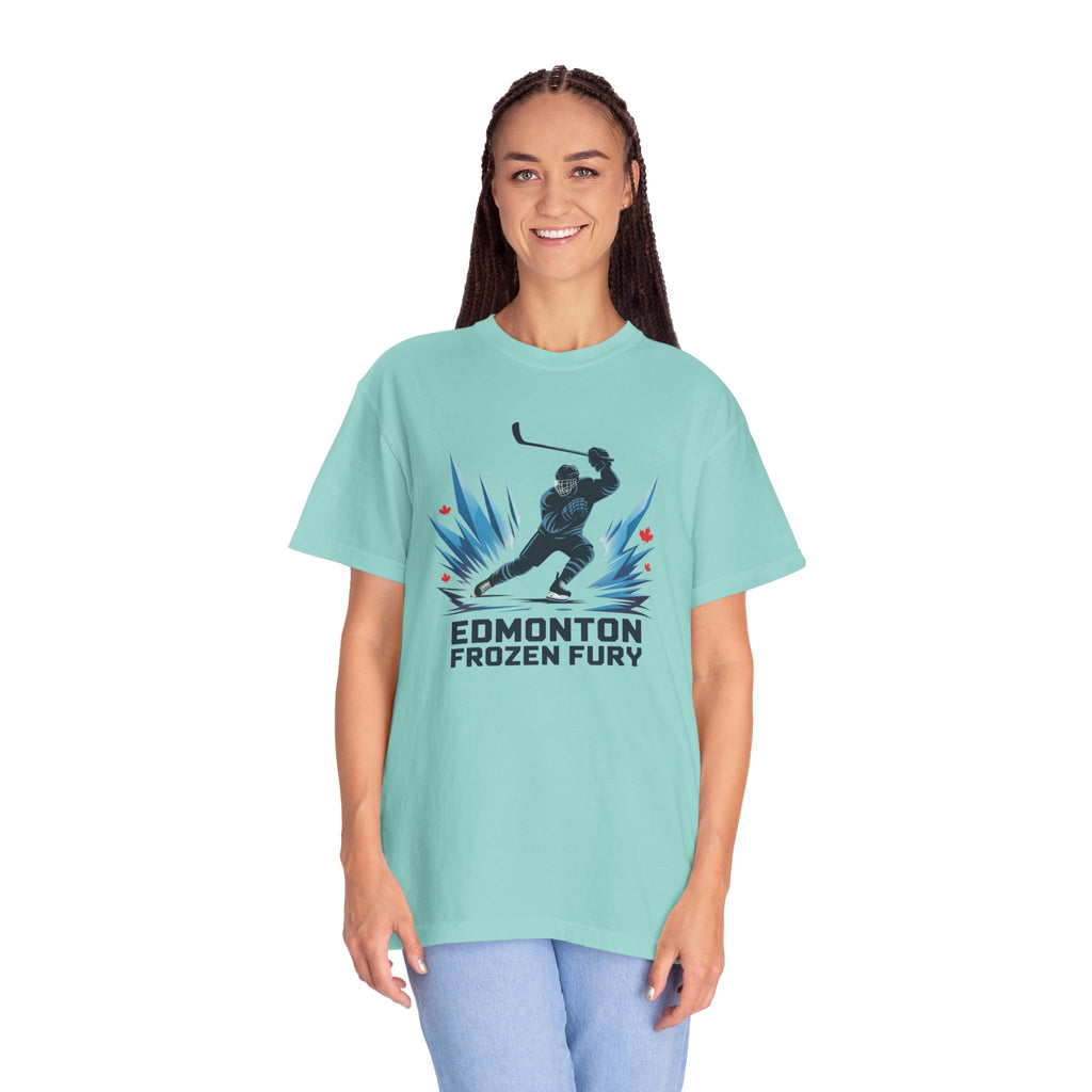 Edmonton Frozen Fury Hockey T-Shirt — Men's Ice Hockey Graphic Tee