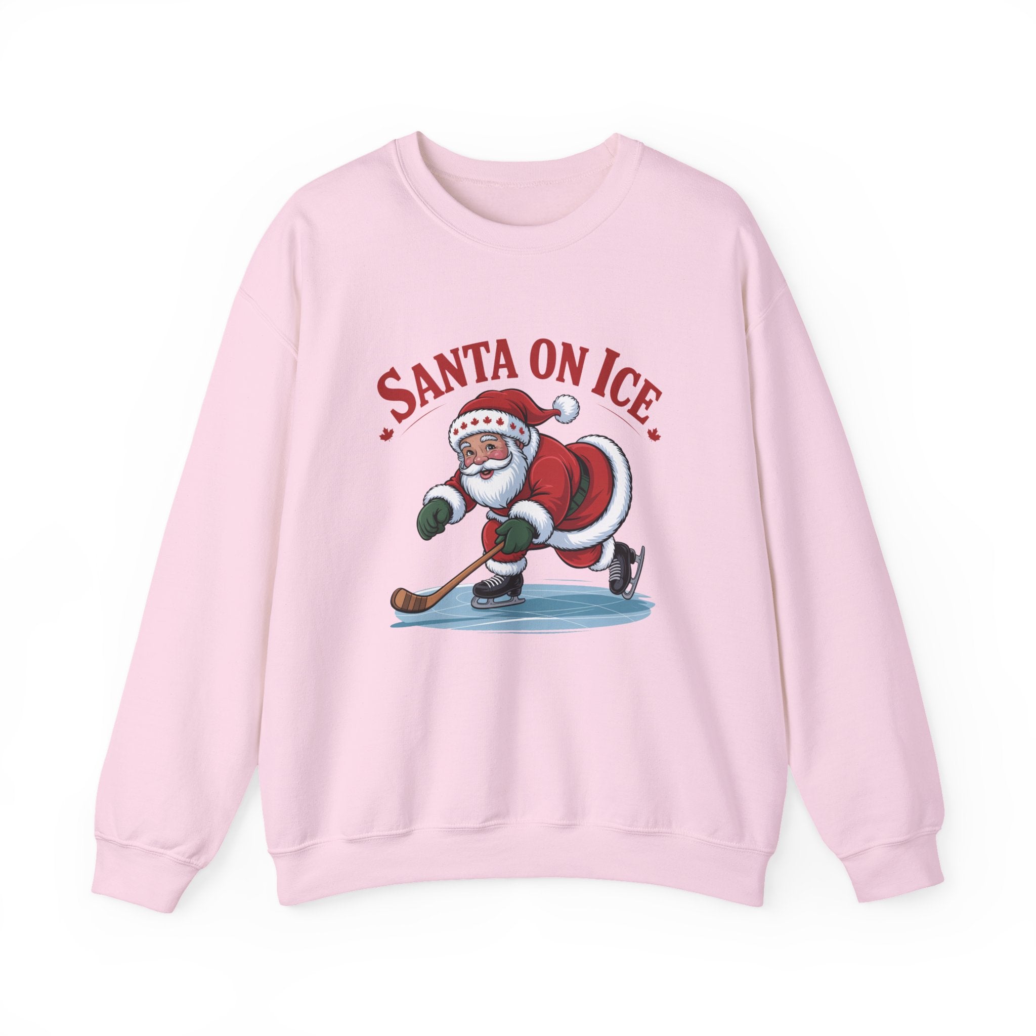 Santa on Ice Sweatshirt — Funny Hockey Santa Christmas Crewneck