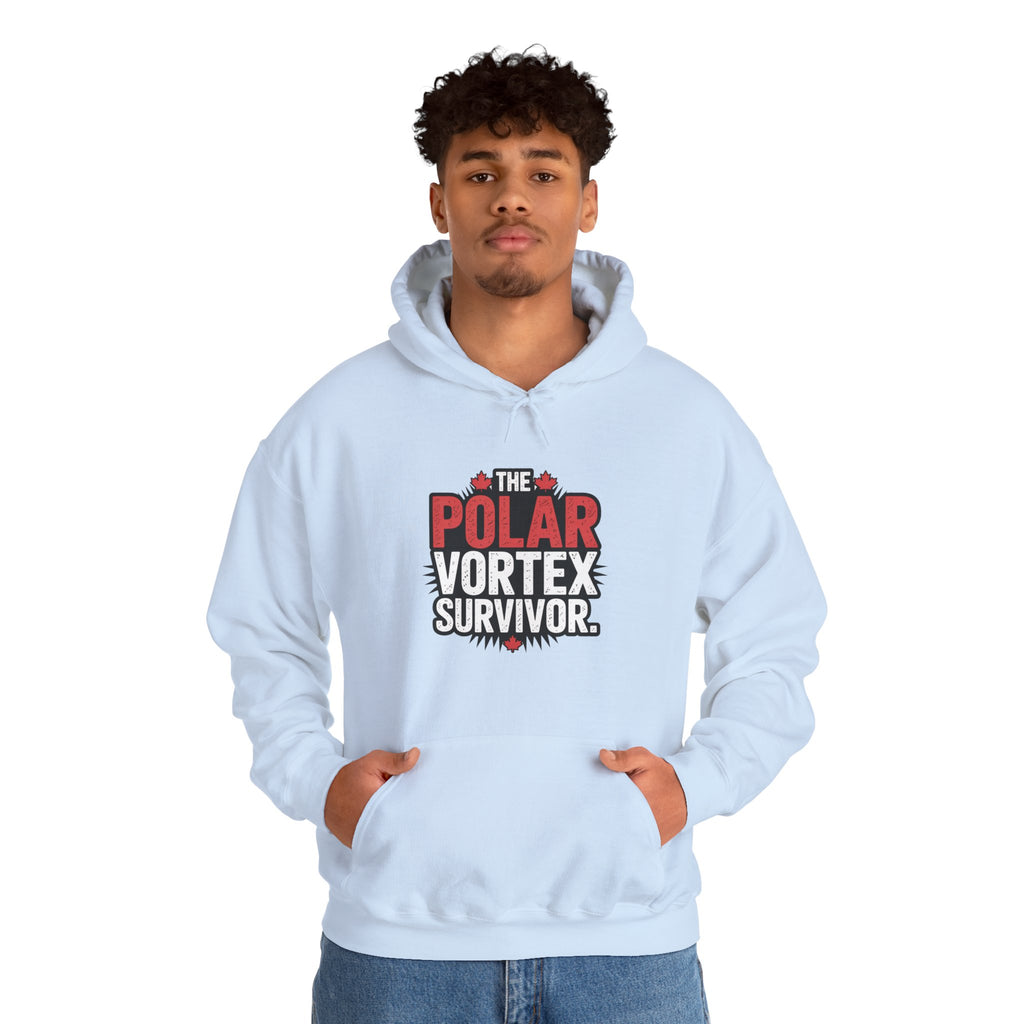Polar Vortex Survivor Hoodie — Funny Cold Weather Sweatshirt