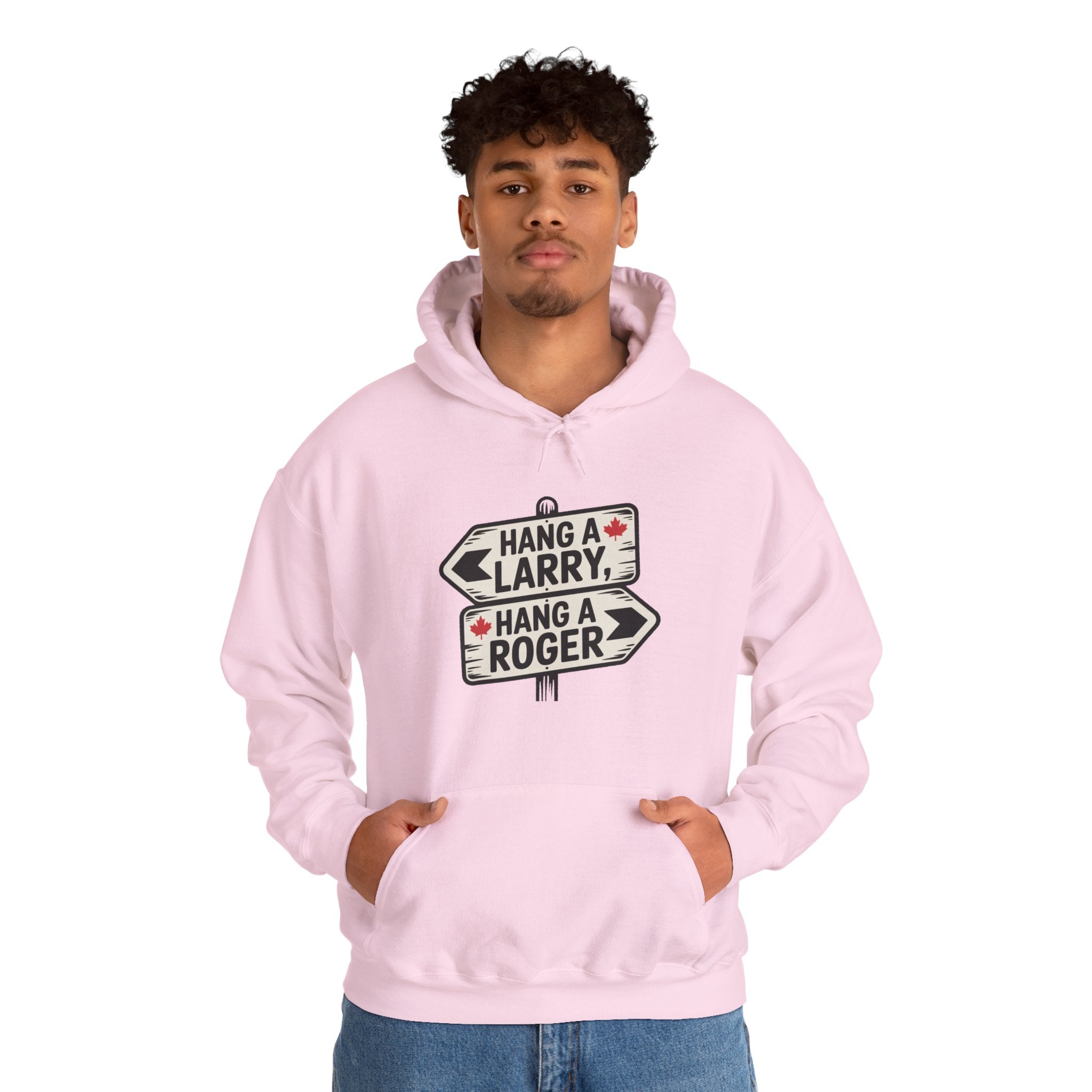'Hang a Larry / Hang a Roger' Road Sign Graphic Hoodie