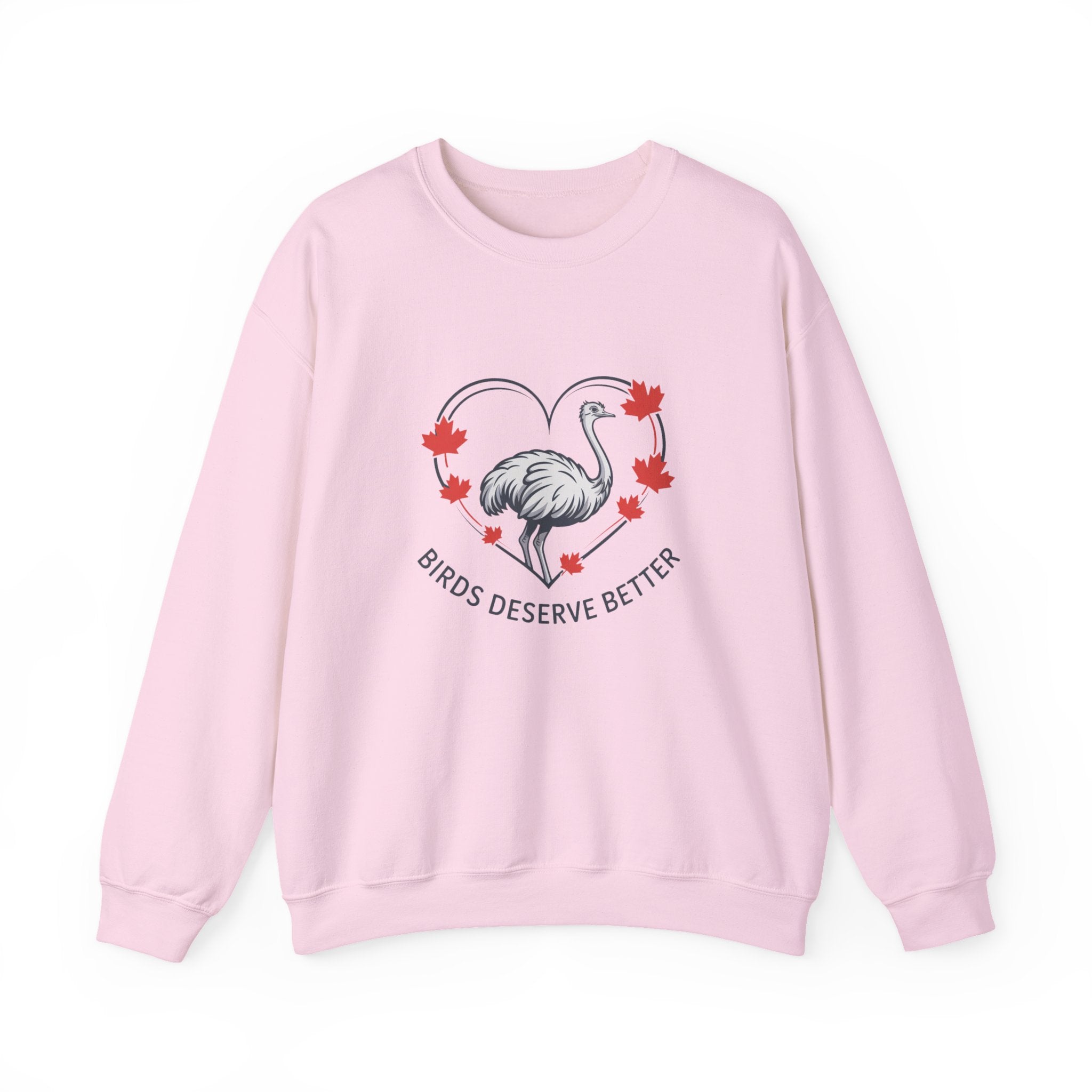 'Birds Deserve Better' Flamingo Heart Crewneck Sweatshirt