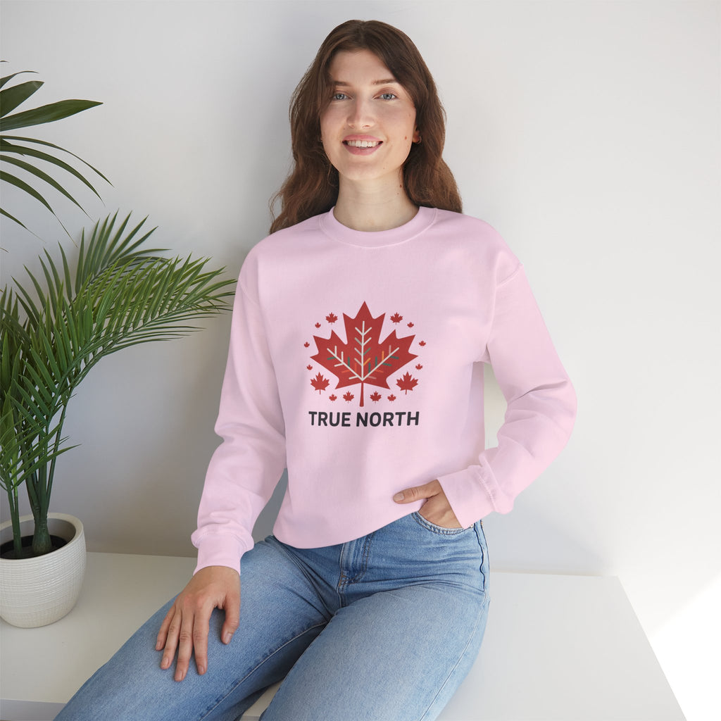 Crewneck Sweatshirt — True North Maple Leaf Graphic