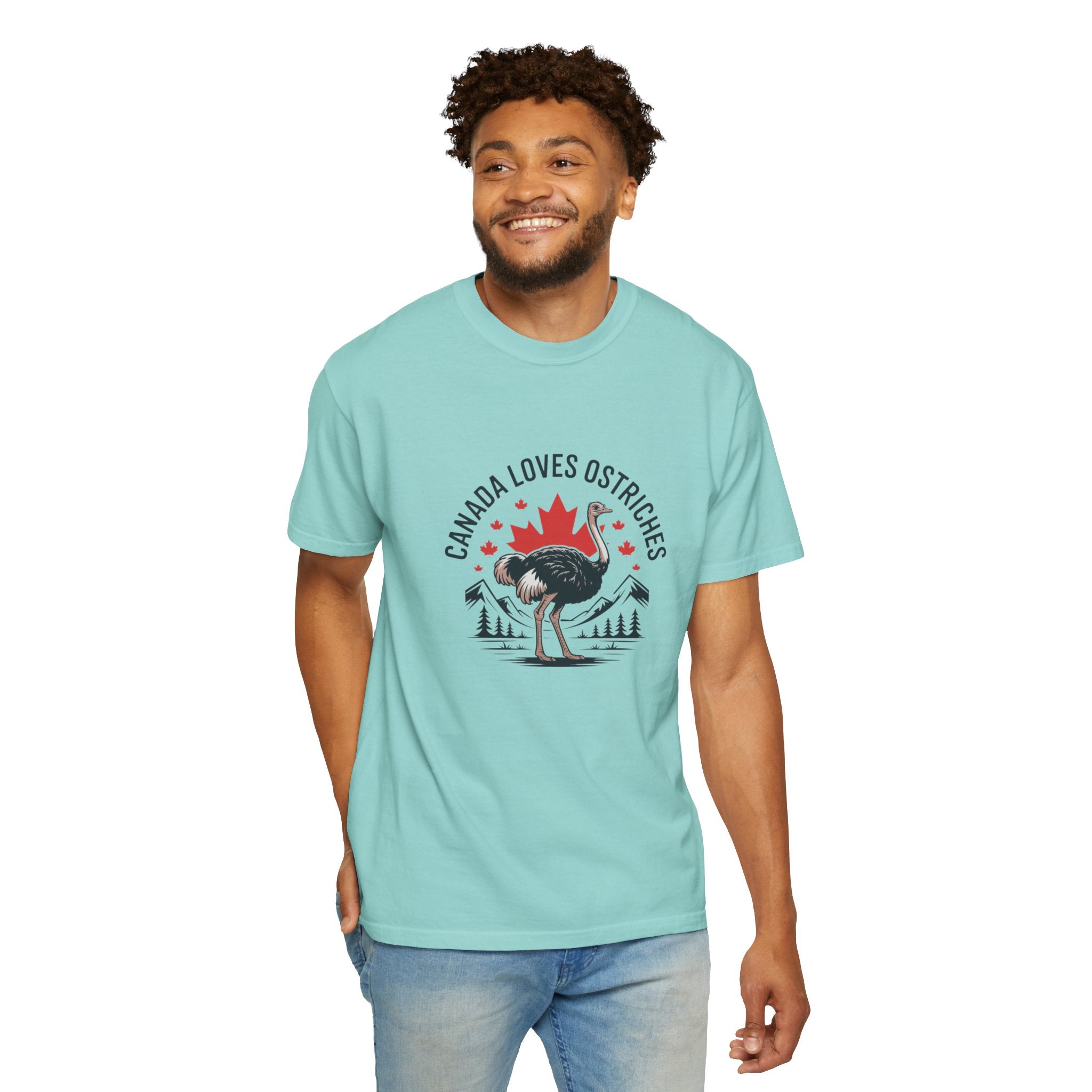 Canada Loves Ostriches T-Shirt — Canadian Novelty Graphic Tee