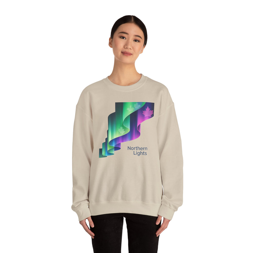 Northern Lights Crewneck Sweatshirt — Aurora Graphic Pullover