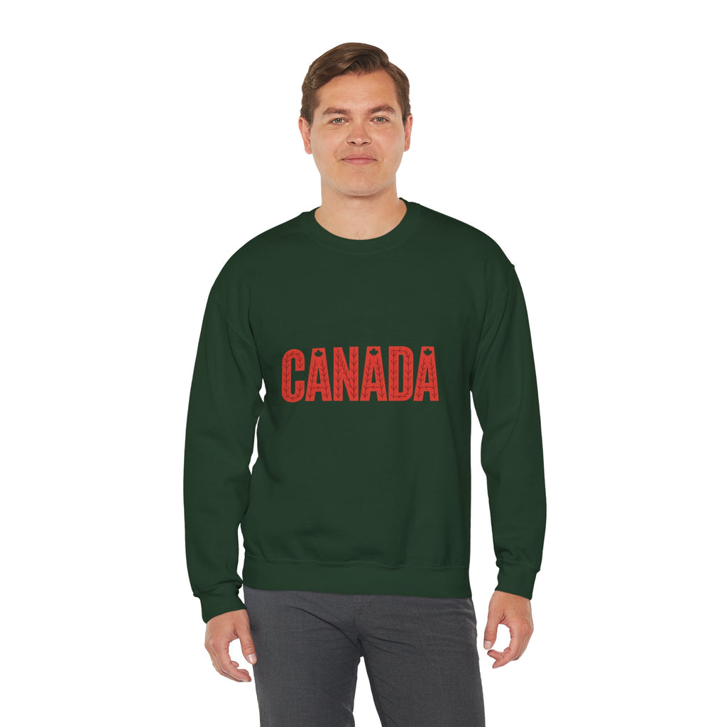 Canada Crewneck Sweatshirt – Retro Red Block Lettering