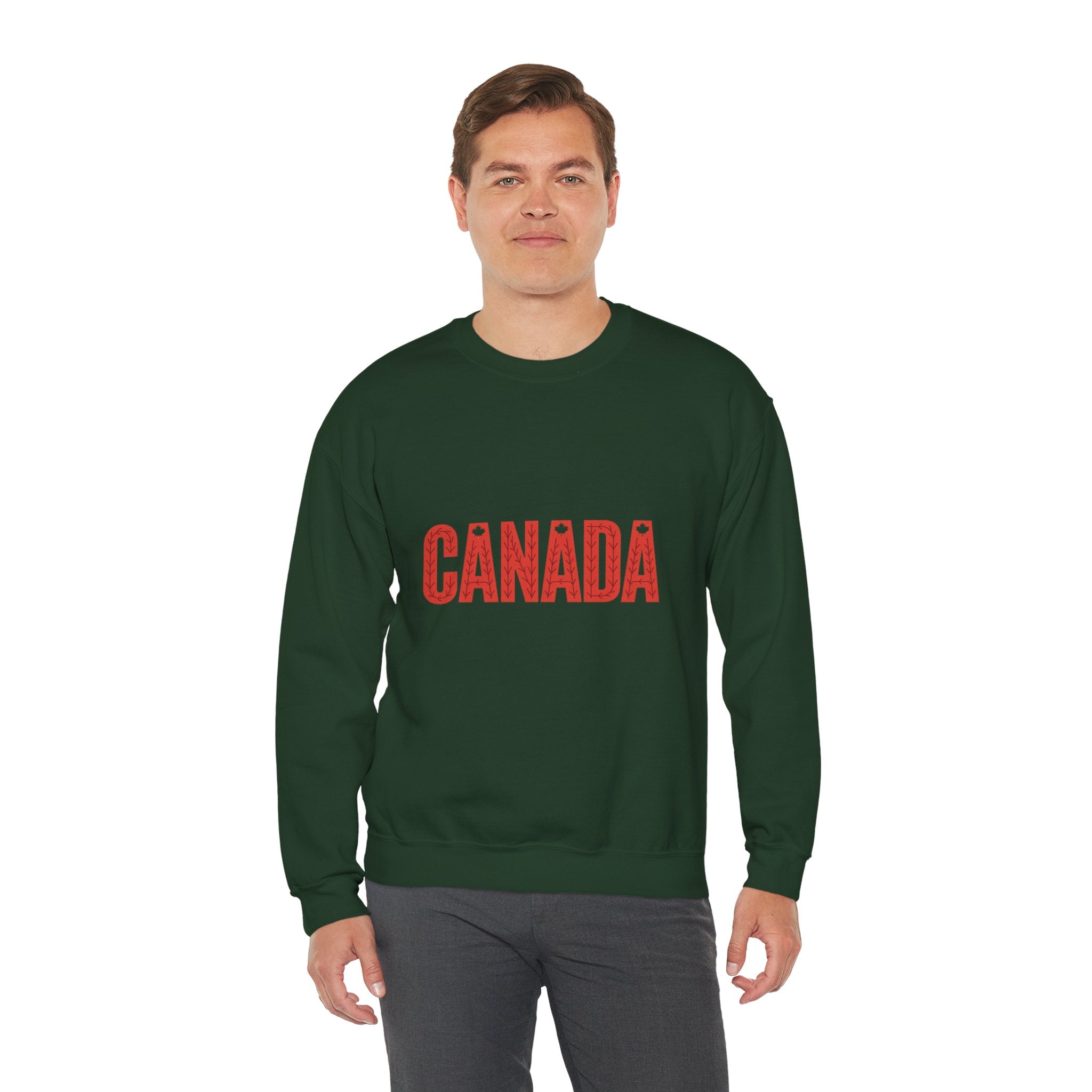 Canada Crewneck Sweatshirt – Retro Red Block Lettering
