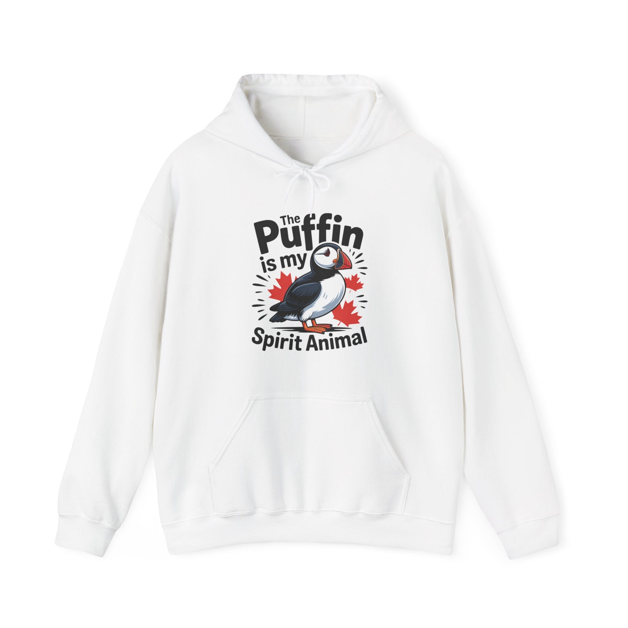 Puffin Spirit Animal Hoodie — "The Puffin is my Spirit Animal" Cute Bird Graphic Hooded Sweatshirt