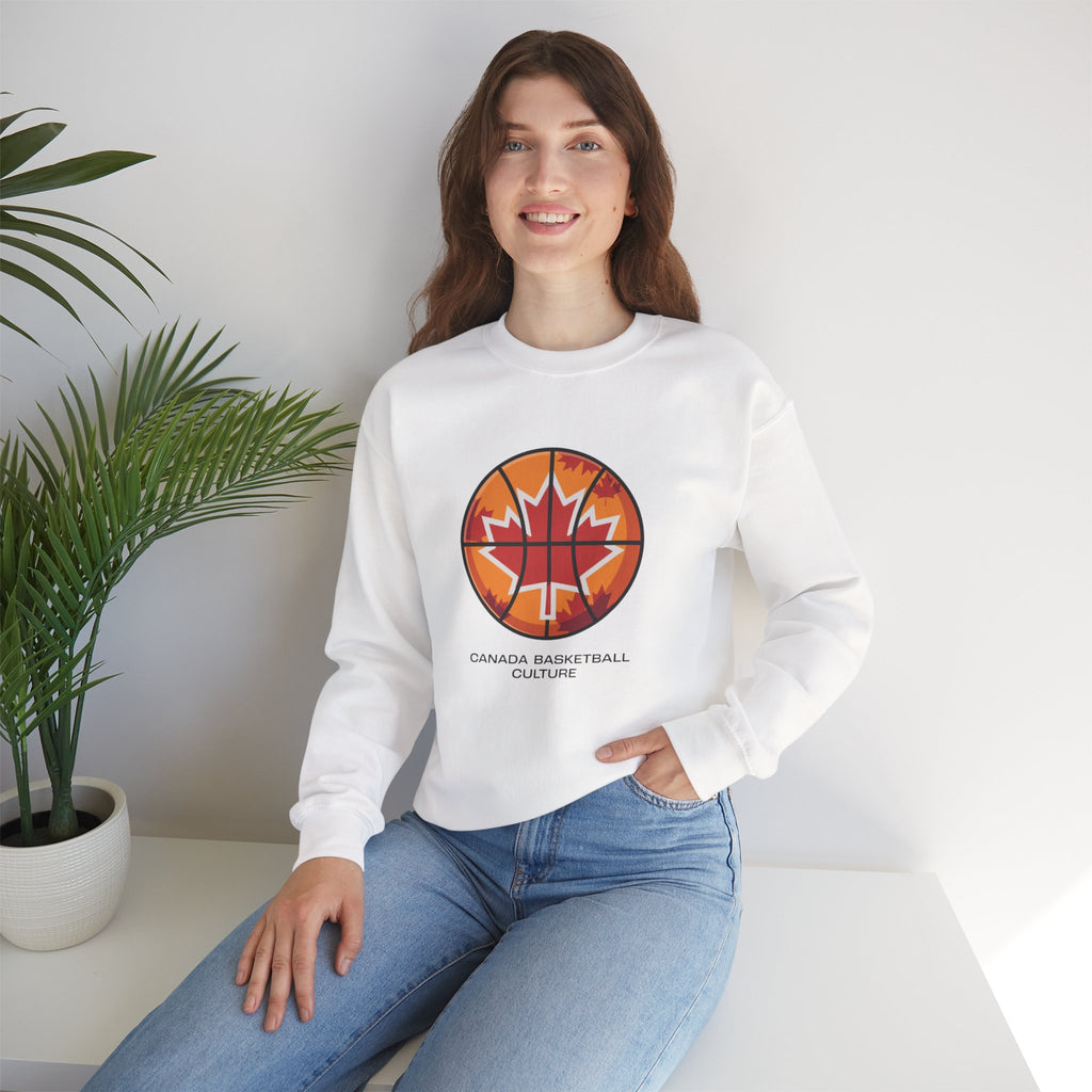 Canada Basketball Culture Sweatshirt — Maple Leaf Basketball Crewneck