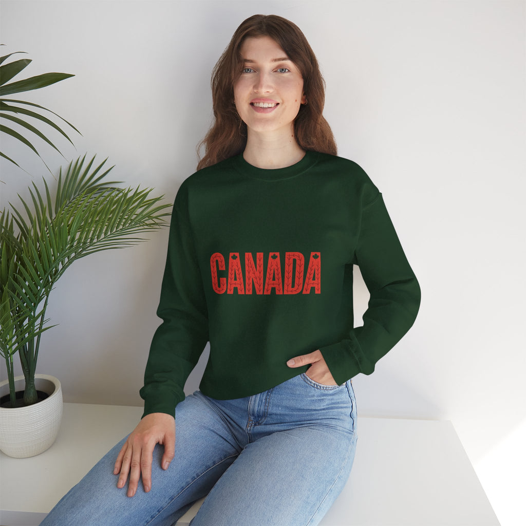 Canada Crewneck Sweatshirt – Retro Red Block Lettering