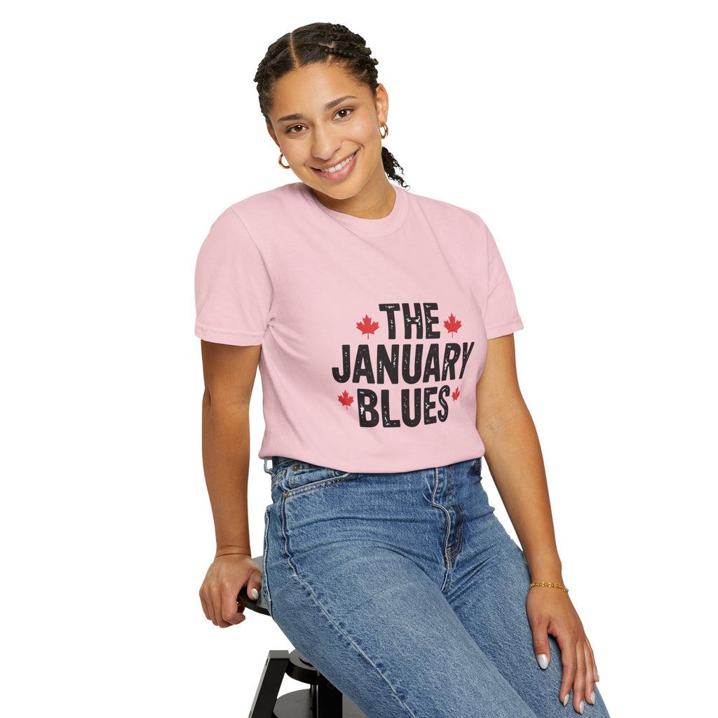 "The January Blues" Graphic Tee (Canadian Maple Leaf Accent) - T shirt
