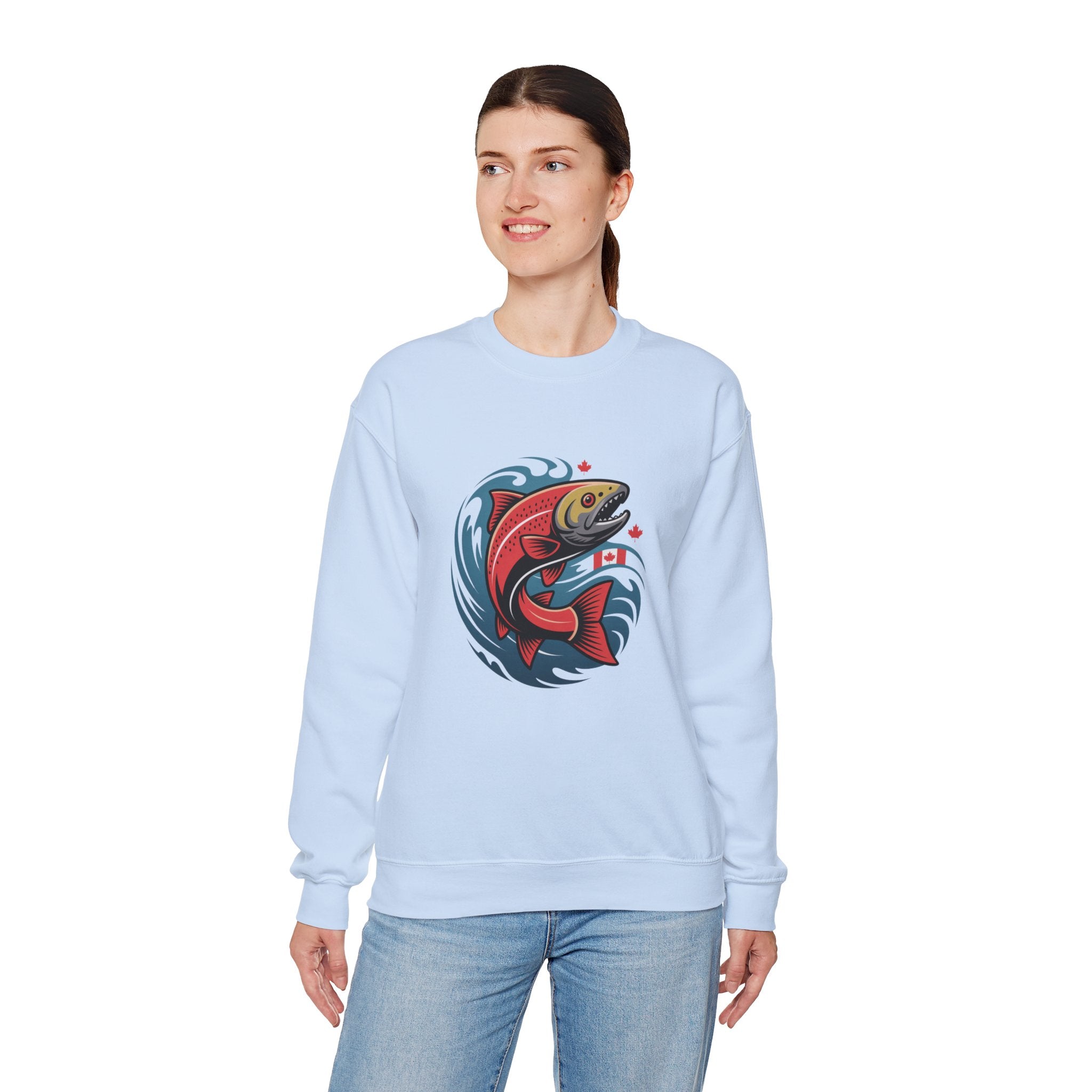 Salmon Wave Sweatshirt – Vintage Fishing Crewneck