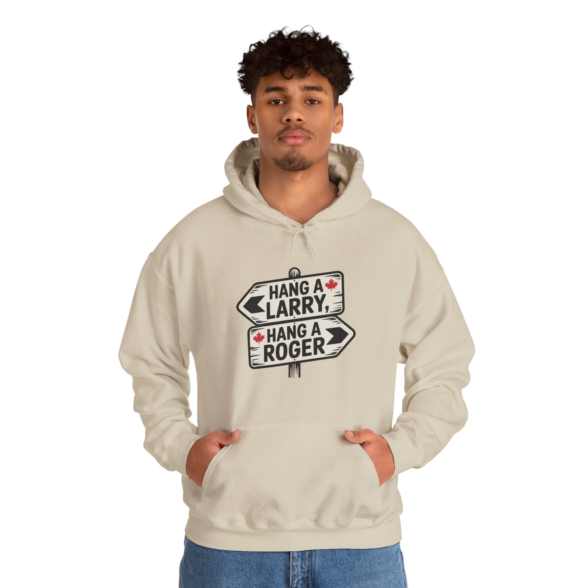 'Hang a Larry / Hang a Roger' Road Sign Graphic Hoodie