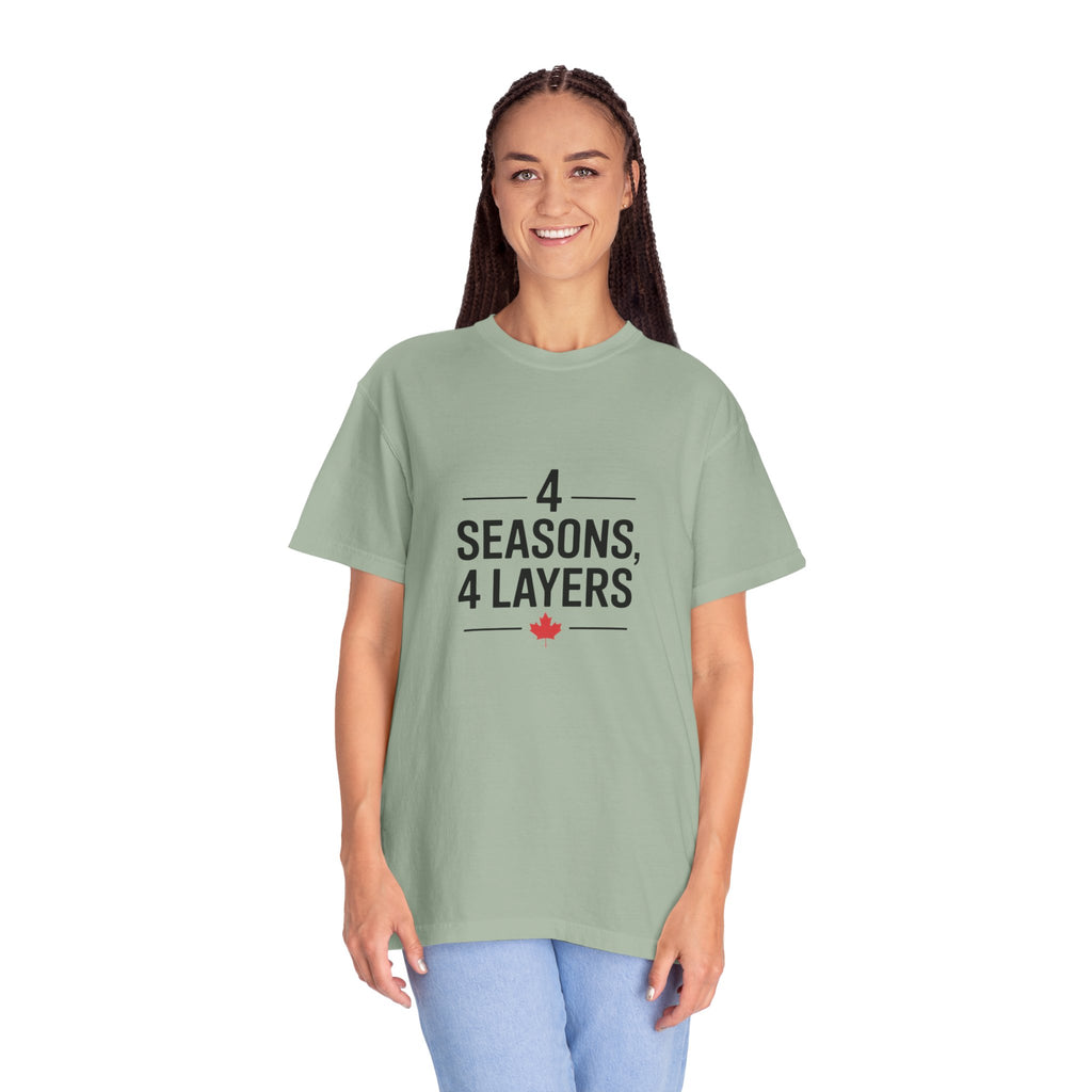 4 Seasons, 4 Layers T-Shirt — Canadian Maple Minimalist Tee