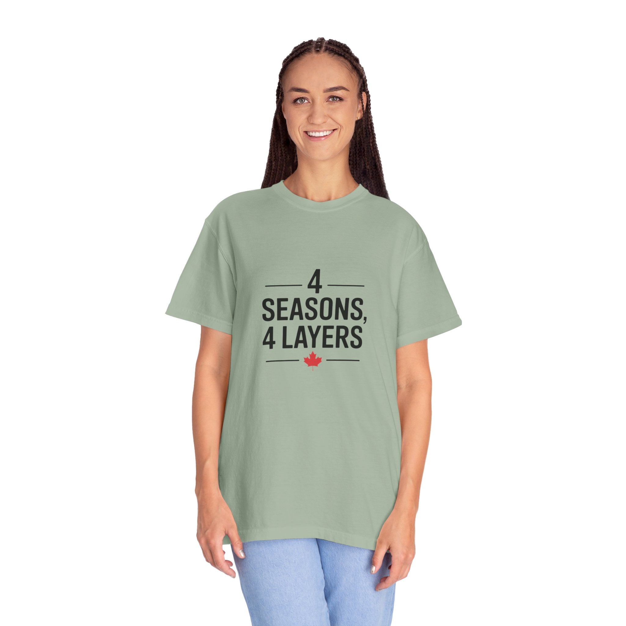 4 Seasons, 4 Layers T-Shirt — Canadian Maple Minimalist Tee