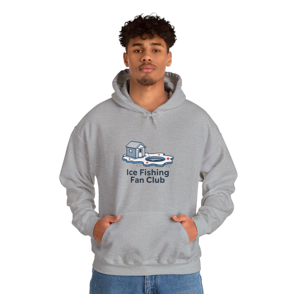 Ice Fishing Fan Club Hoodie — Cute Ice Fishing Graphic Pullover