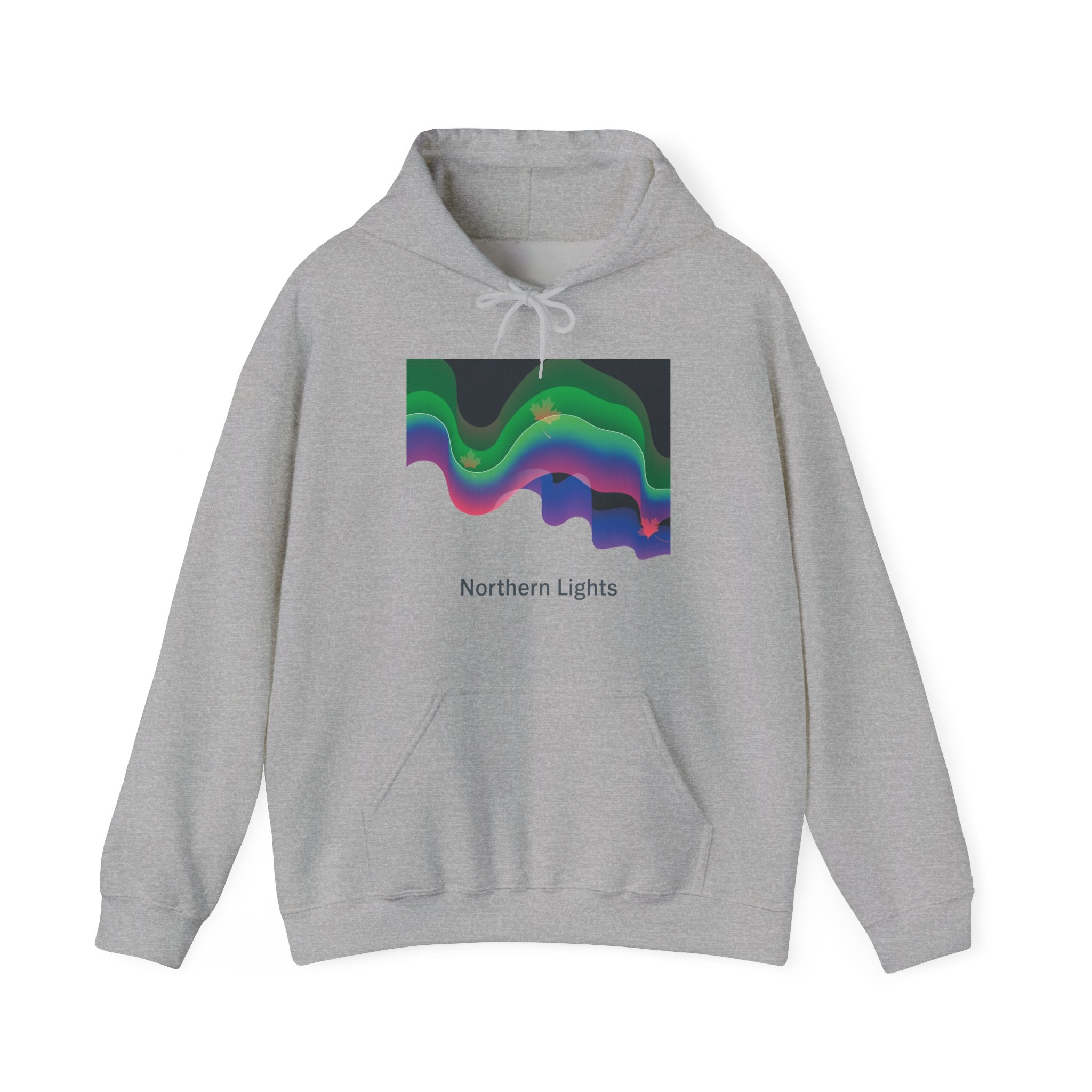 Northern Lights Hoodie — Abstract Aurora Graphic Pullover