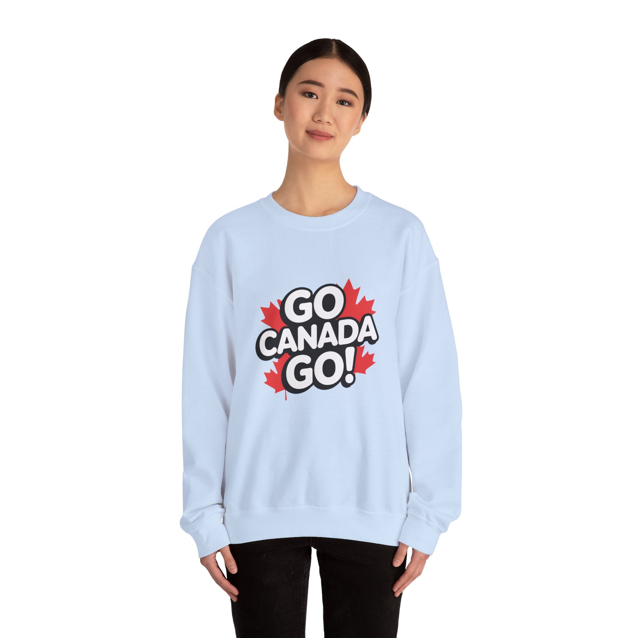 Go Canada Go! Crewneck Sweatshirt — Canadian Pride Maple Leaf Pullover