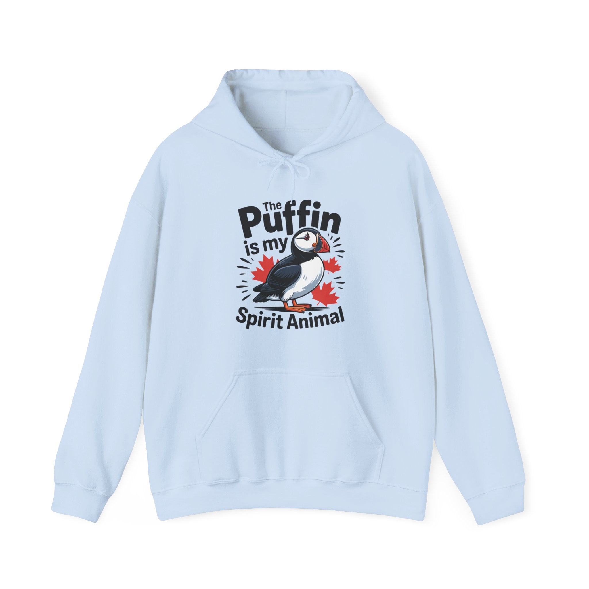 Puffin Spirit Animal Hoodie — "The Puffin is my Spirit Animal" Cute Bird Graphic Hooded Sweatshirt