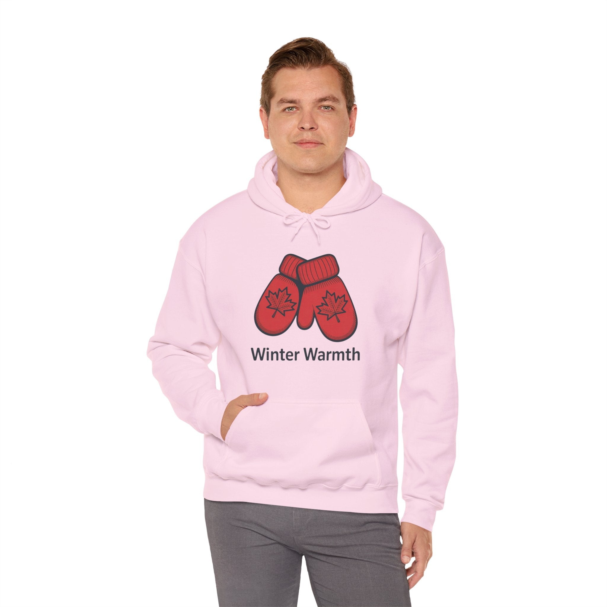 Winter Warmth Hoodie — Red Maple Mittens Cozy Winter Sweatshirt