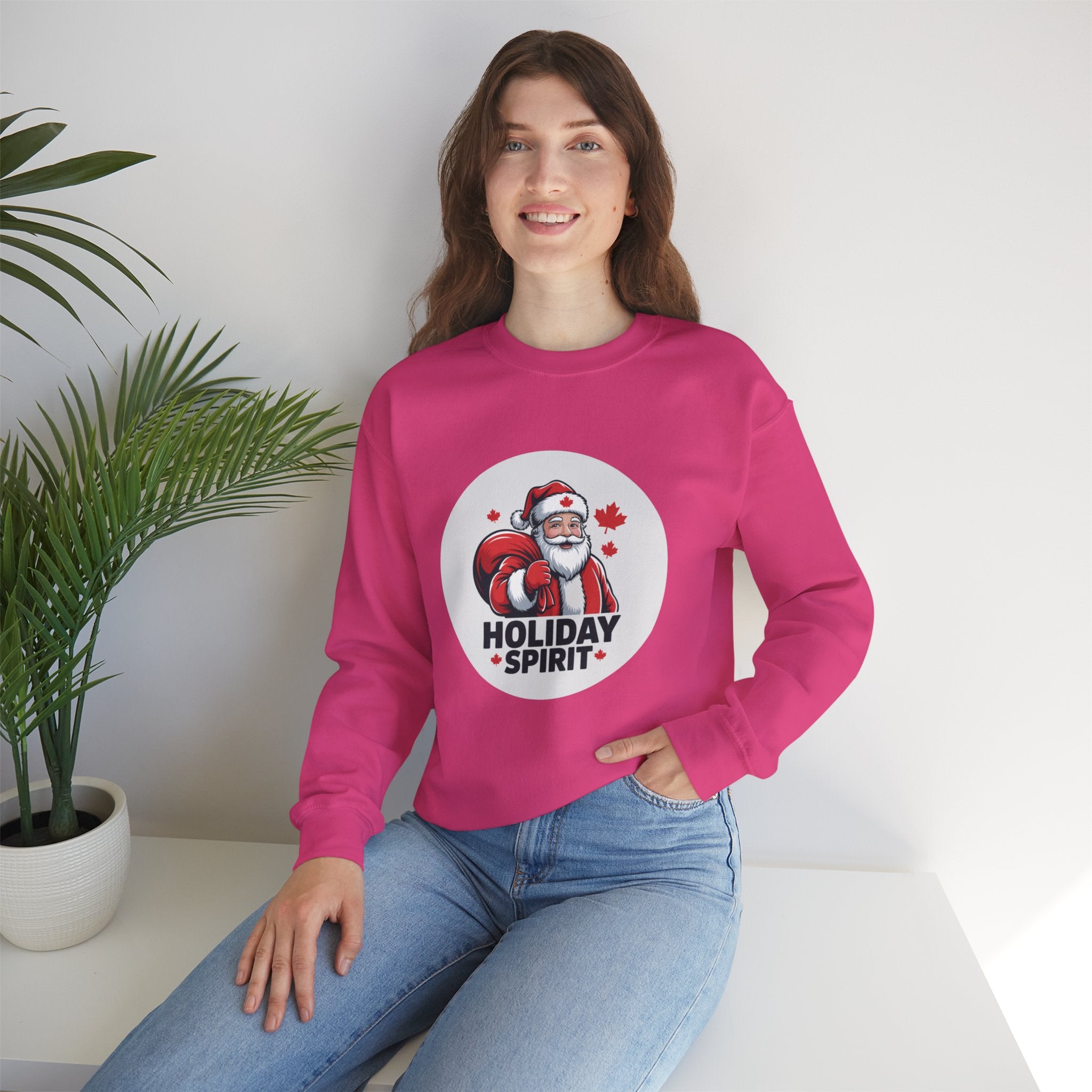 Holiday Spirit Sweatshirt — Santa Claus Christmas Crewneck