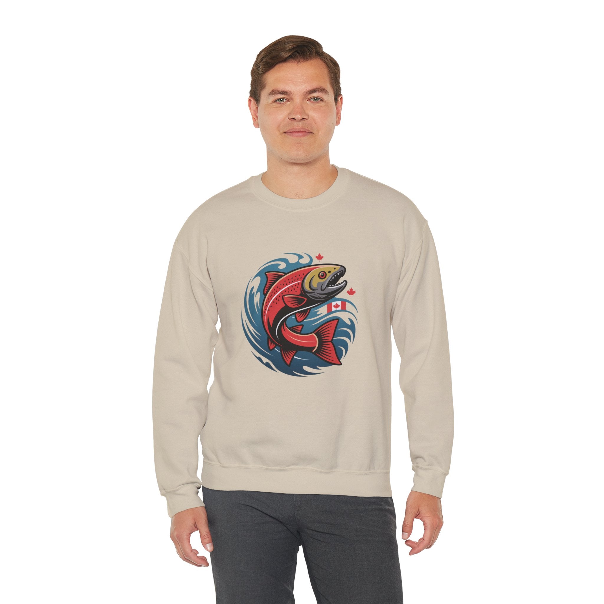 Salmon Wave Sweatshirt – Vintage Fishing Crewneck
