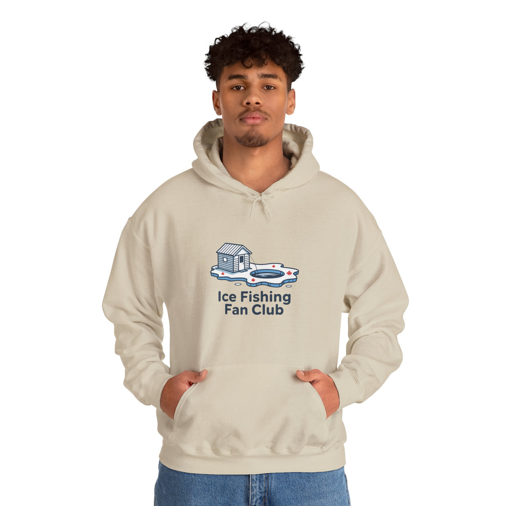 Ice Fishing Fan Club Hoodie — Cute Ice Fishing Graphic Pullover