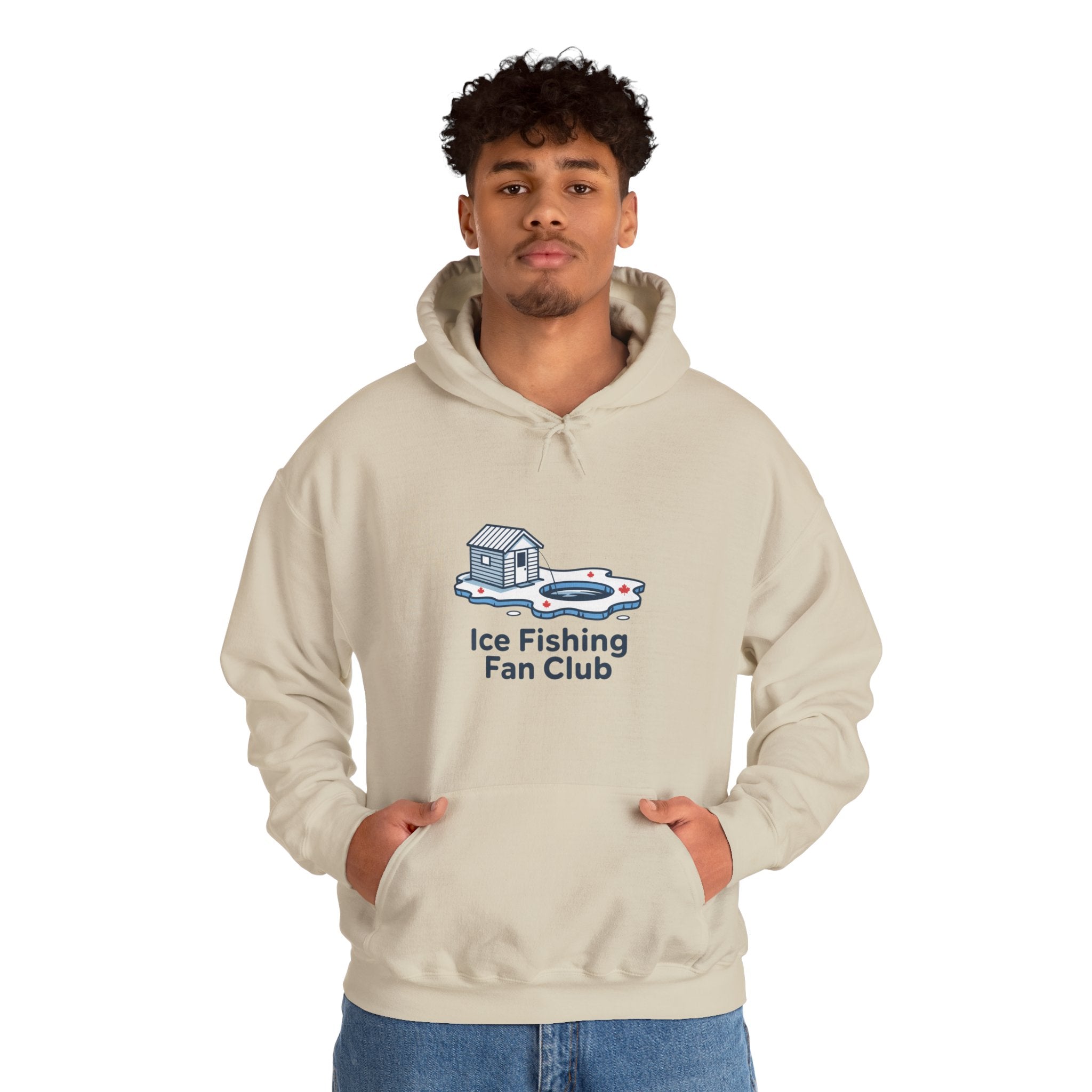 Ice Fishing Fan Club Hoodie — Cute Ice Fishing Graphic Pullover