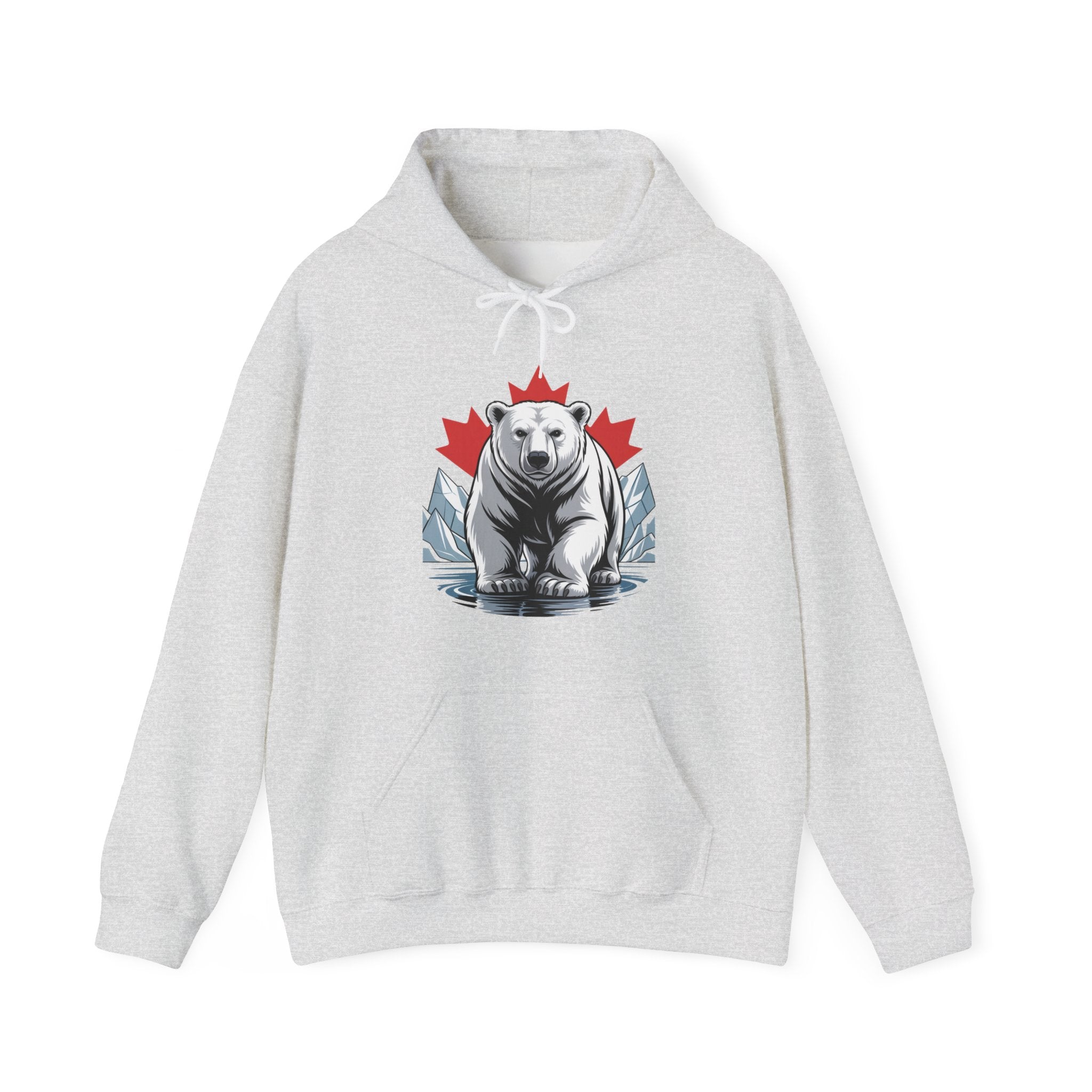 Polar Bear Maple Hoodie – Canadian Pride Winter Pullover